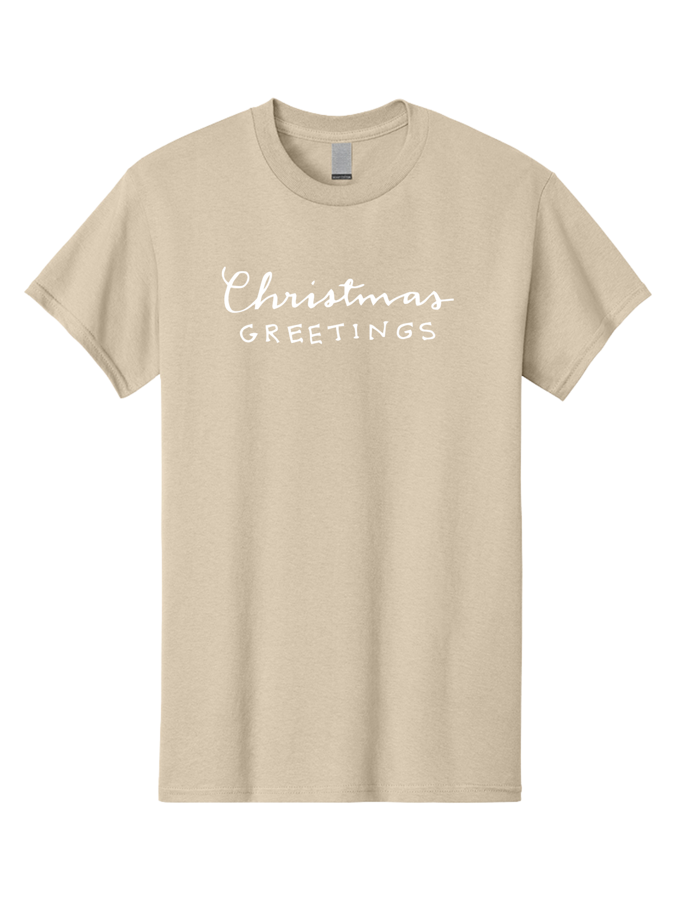 Christmas-Greetings Men'S Graphic Tee, 100% Cotton, Comfortable Casual Summer Wear, Machine Washable, Christmas Greetings, Festive Wishes, Holiday Season, Christmas Message, White Text, Christmas Card -  Aaa806