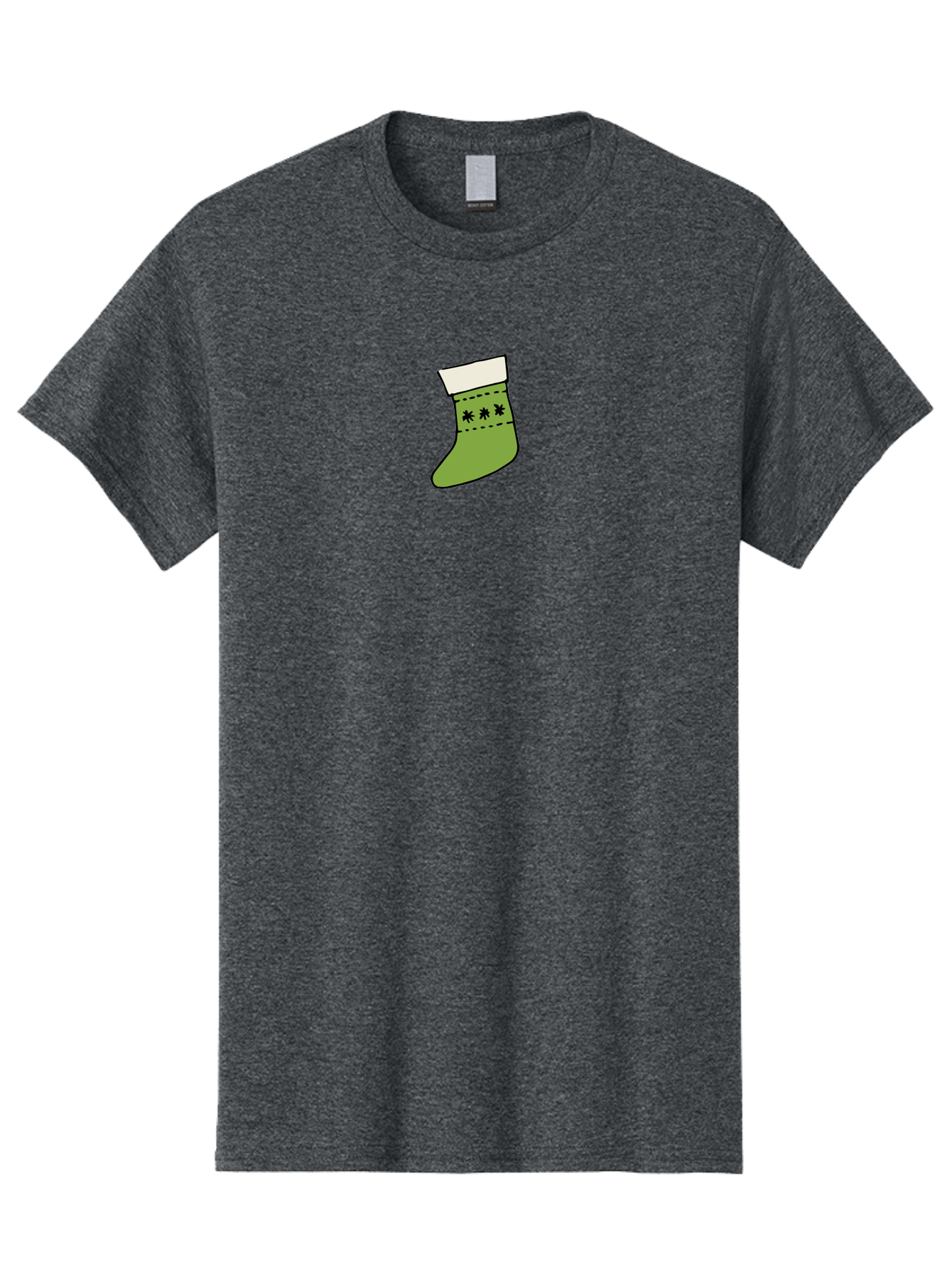 Christmas-Stocking-1 Men'S Graphic Tee, 100% Cotton, Comfortable Casual Summer Wear, Machine Washable, Christmas Stocking, Festive Decoration, Holiday Tradition, Gift Giving, Christmas Celebration, Winter Wonderland, Snowflake Pattern, -  Aaa819