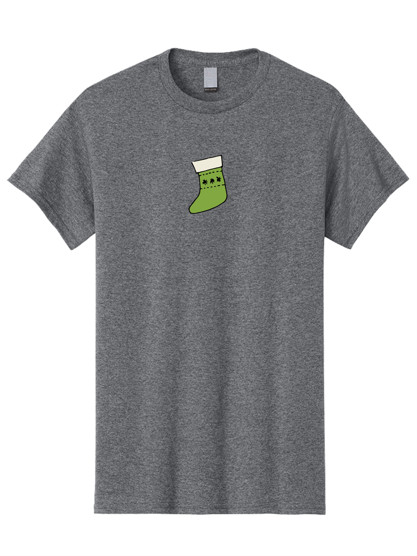 Christmas-Stocking-1 Men'S Graphic Tee, 100% Cotton, Comfortable Casual Summer Wear, Machine Washable, Christmas Stocking, Festive Decoration, Holiday Tradition, Gift Giving, Christmas Celebration, Winter Wonderland, Snowflake Pattern, -  Aaa819