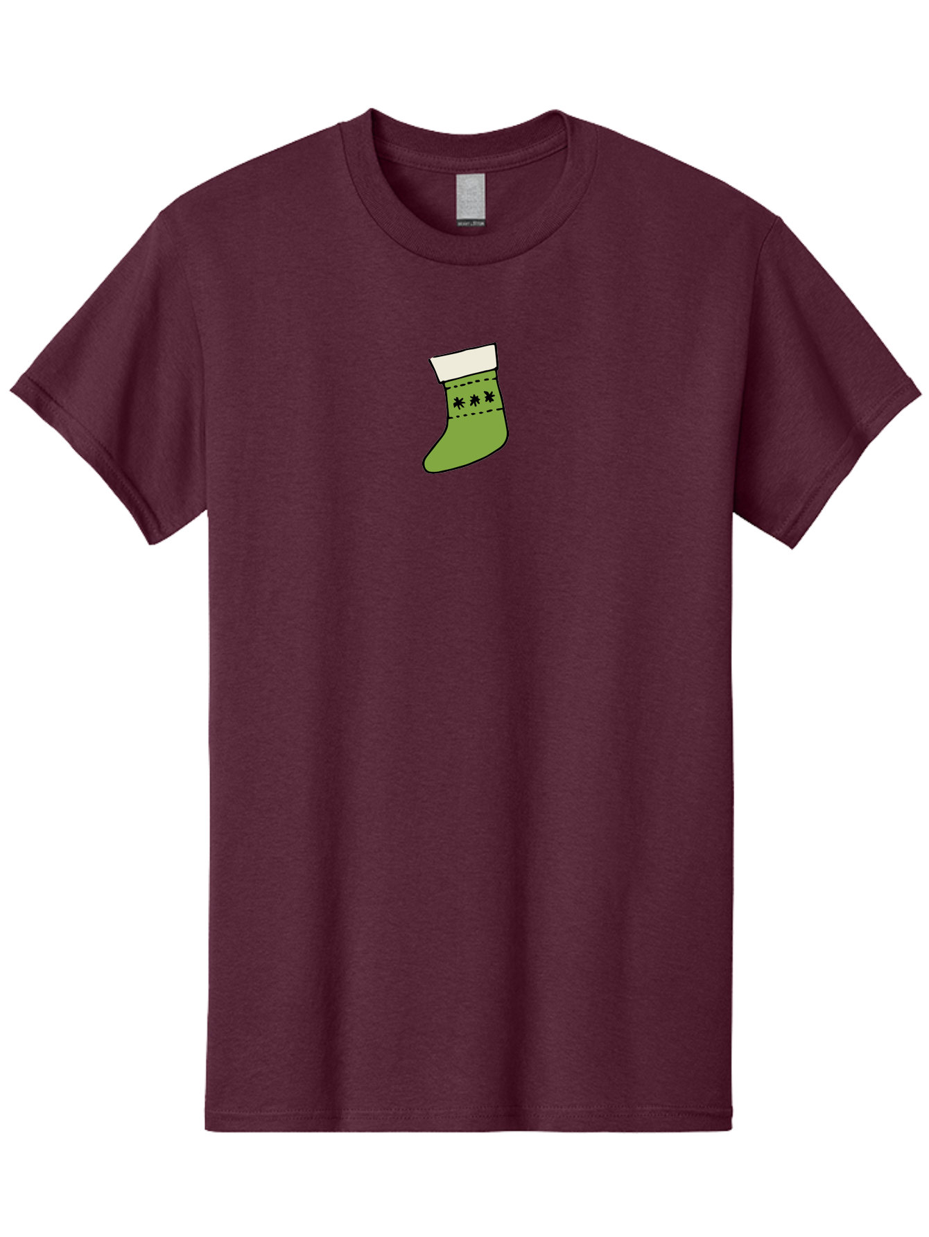 Christmas-Stocking-1 Men'S Graphic Tee, 100% Cotton, Comfortable Casual Summer Wear, Machine Washable, Christmas Stocking, Festive Decoration, Holiday Tradition, Gift Giving, Christmas Celebration, Winter Wonderland, Snowflake Pattern, -  Aaa819