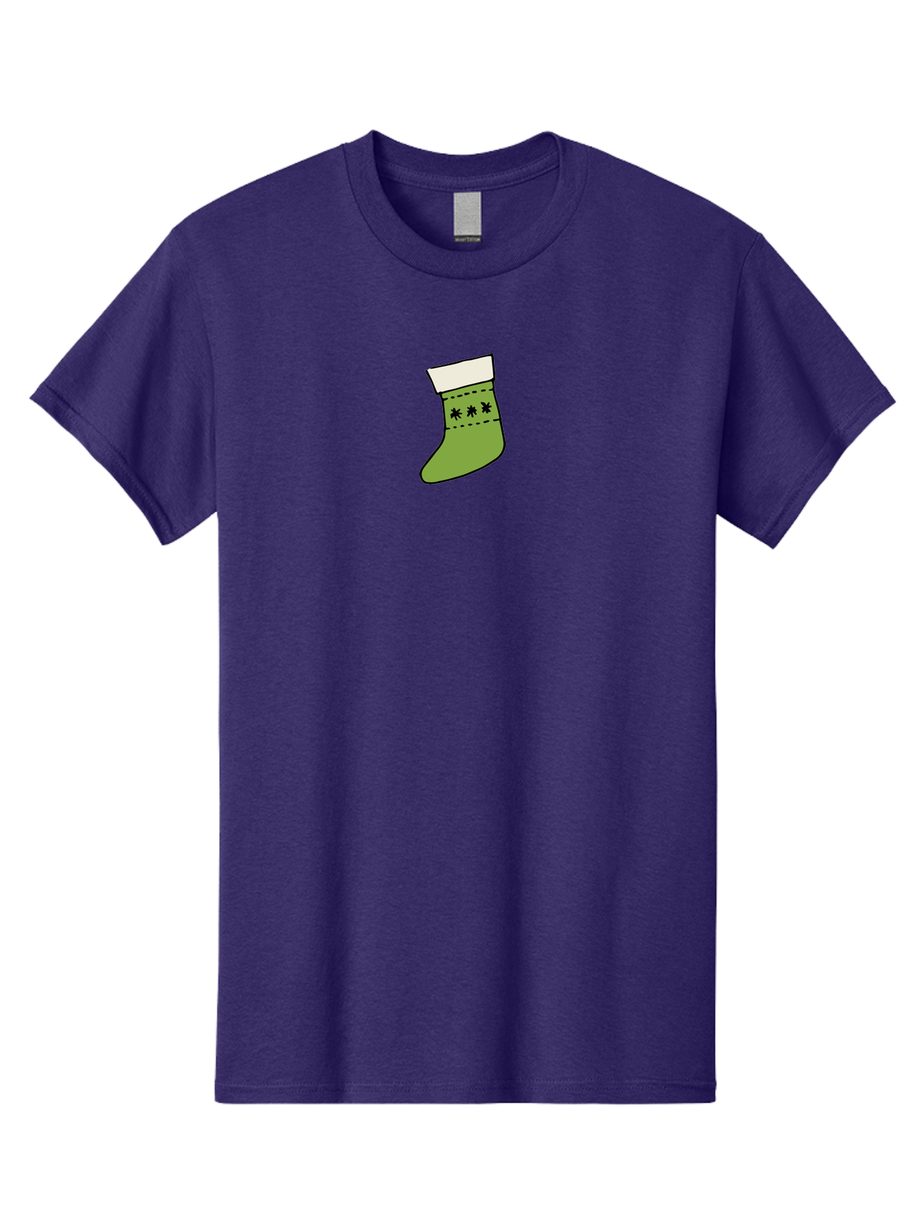 Christmas-Stocking-1 Men'S Graphic Tee, 100% Cotton, Comfortable Casual Summer Wear, Machine Washable, Christmas Stocking, Festive Decoration, Holiday Tradition, Gift Giving, Christmas Celebration, Winter Wonderland, Snowflake Pattern, -  Aaa819