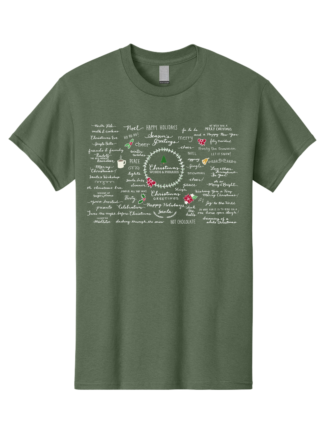 Christmas-Wishes-Blessings Men'S Graphic Tee, 100% Cotton, Comfortable Casual Summer Wear, Machine Washable, Christmas Wishes, Holiday Cheer, Joyful Greetings, Festive Atmosphere, Happy Holidays, Christmas Tree, Celebration, Peace, -  Aaa827