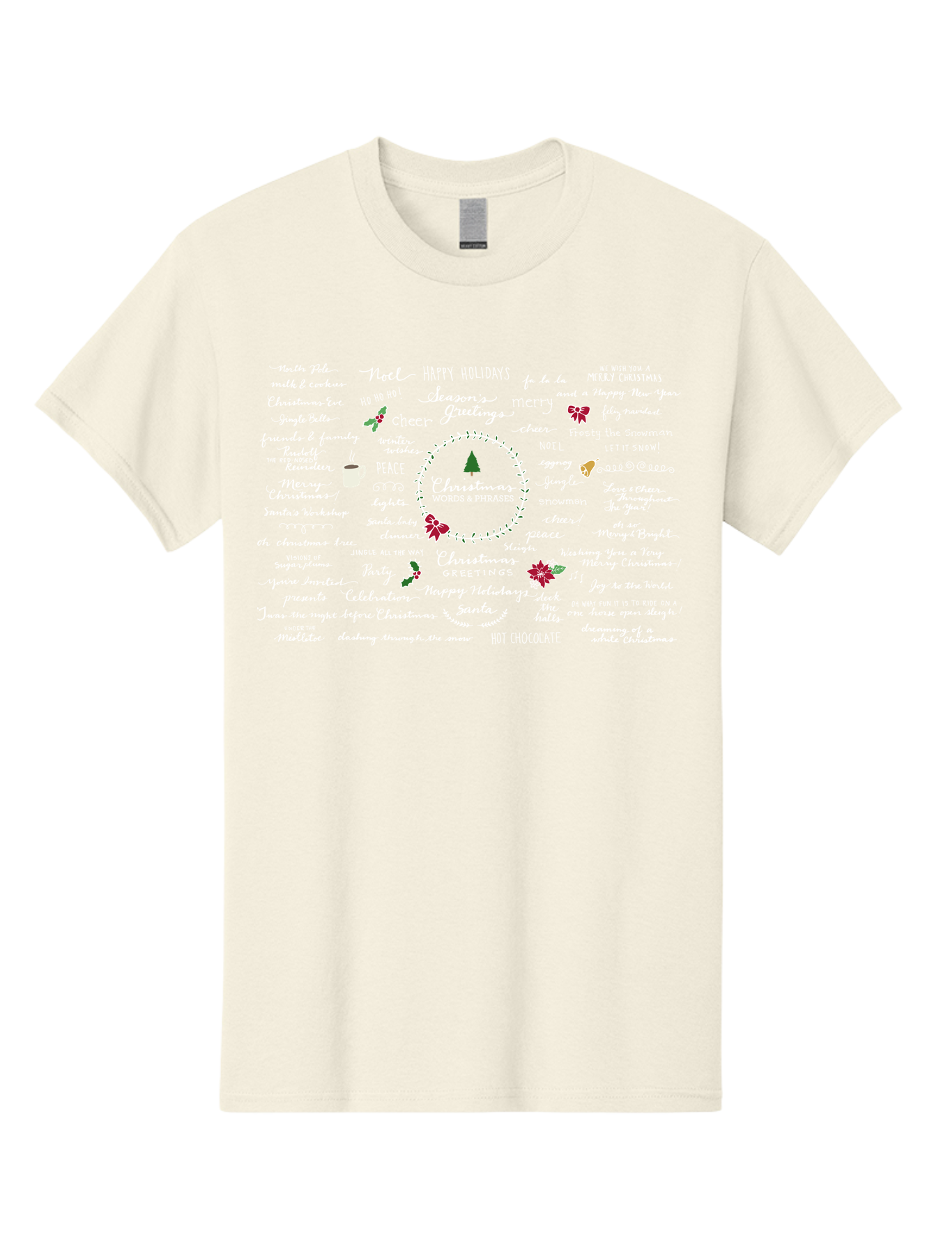 Christmas-Wishes-Blessings Men'S Graphic Tee, 100% Cotton, Comfortable Casual Summer Wear, Machine Washable, Christmas Wishes, Holiday Cheer, Joyful Greetings, Festive Atmosphere, Happy Holidays, Christmas Tree, Celebration, Peace, -  Aaa827