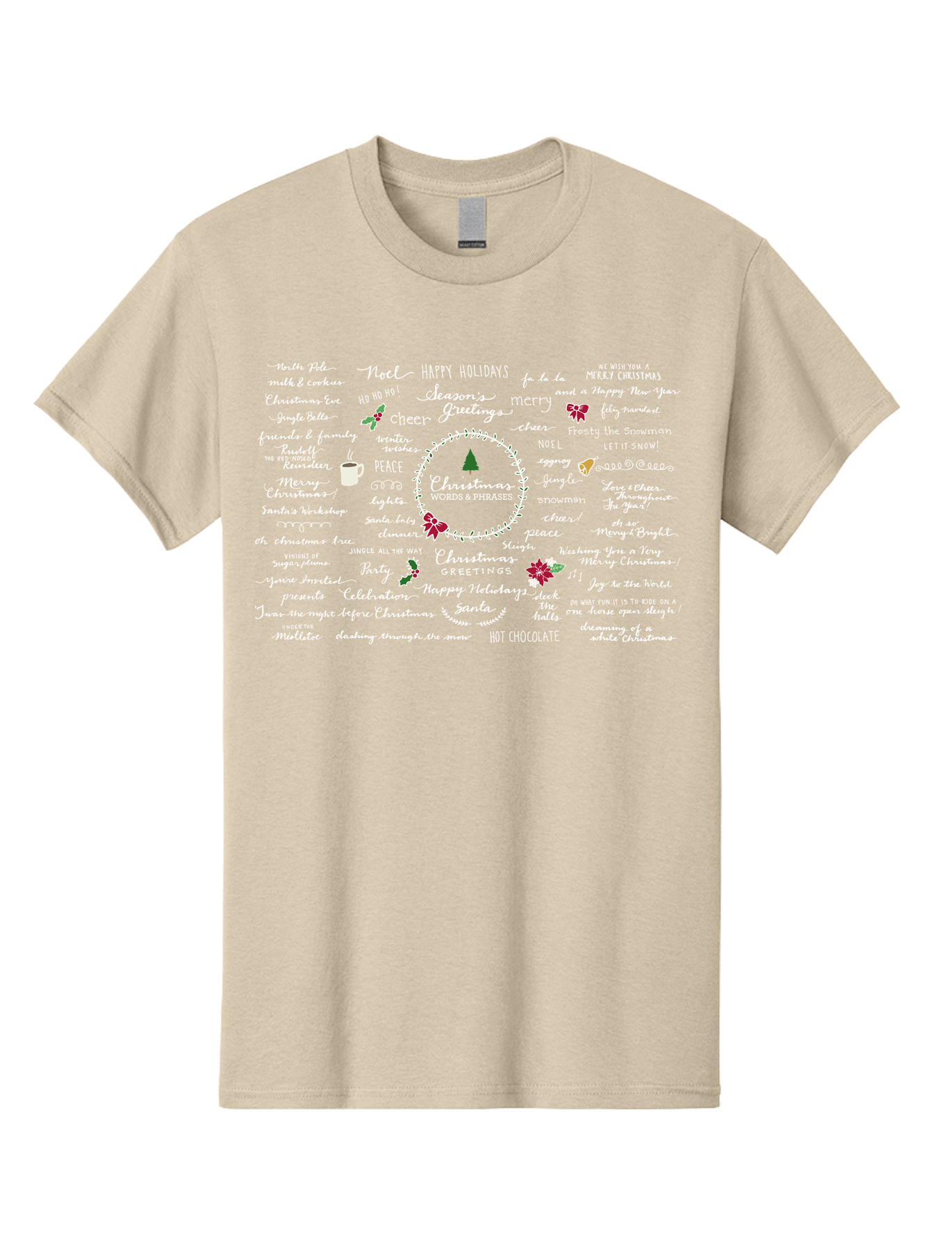 Christmas-Wishes-Blessings Men'S Graphic Tee, 100% Cotton, Comfortable Casual Summer Wear, Machine Washable, Christmas Wishes, Holiday Cheer, Joyful Greetings, Festive Atmosphere, Happy Holidays, Christmas Tree, Celebration, Peace, -  Aaa827
