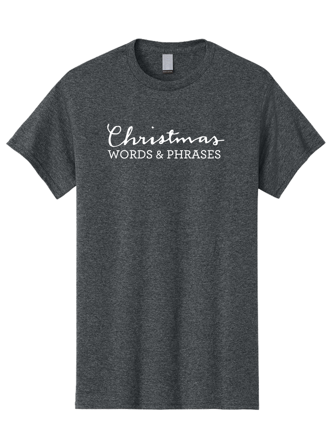 Christmas-Words-Phrases Men'S Graphic Tee, 100% Cotton, Comfortable Casual Summer Wear, Machine Washable, Christmas Words, Holiday Phrases, Festive Language, Christmas Vocabulary, Winter Phrases, Seasonal Expressions, Christmas Terminology -  Aaa830