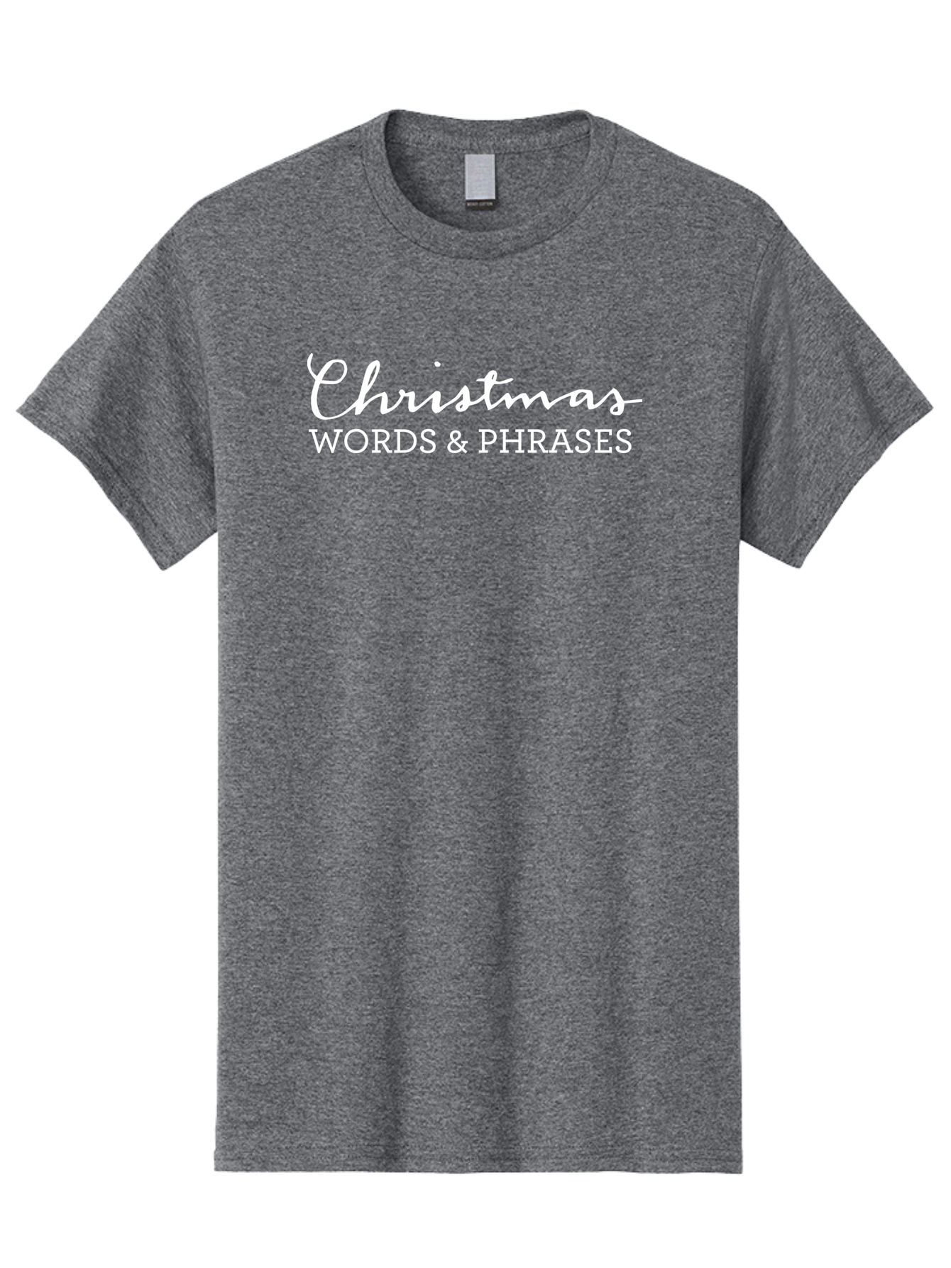 Christmas-Words-Phrases Men'S Graphic Tee, 100% Cotton, Comfortable Casual Summer Wear, Machine Washable, Christmas Words, Holiday Phrases, Festive Language, Christmas Vocabulary, Winter Phrases, Seasonal Expressions, Christmas Terminology -  Aaa830