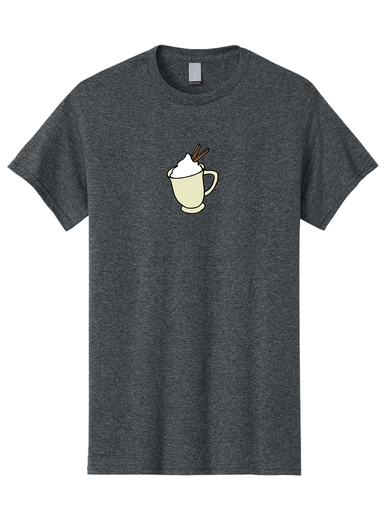 Cinnamon-Cappuccino Men'S Graphic Tee, 100% Cotton, Comfortable Casual Summer Wear, Machine Washable, Hot Chocolate, Whipped Cream, Cinnamon Sticks, Warm Beverage, Coffee Drink, Sweet Treat, Comforting Drink, Creamy Texture -  Aaa833