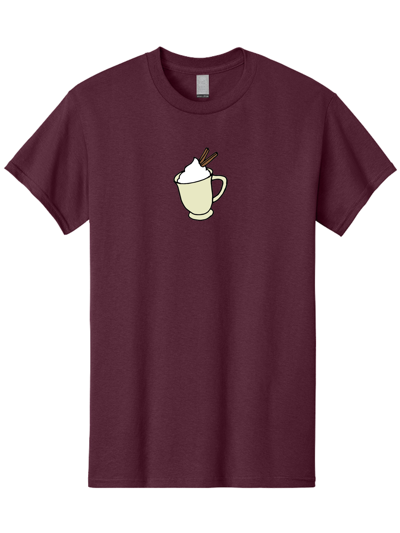 Cinnamon-Cappuccino Men'S Graphic Tee, 100% Cotton, Comfortable Casual Summer Wear, Machine Washable, Hot Chocolate, Whipped Cream, Cinnamon Sticks, Warm Beverage, Coffee Drink, Sweet Treat, Comforting Drink, Creamy Texture -  Aaa833
