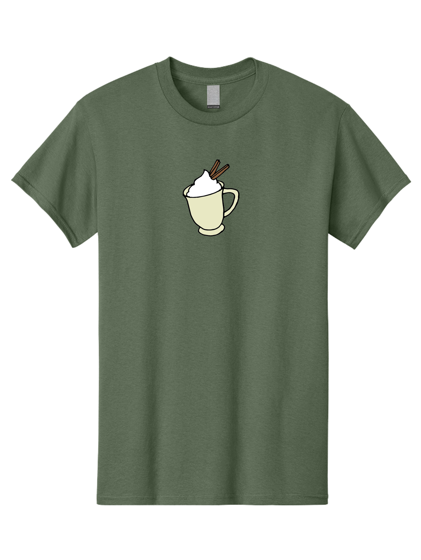 Cinnamon-Cappuccino Men'S Graphic Tee, 100% Cotton, Comfortable Casual Summer Wear, Machine Washable, Hot Chocolate, Whipped Cream, Cinnamon Sticks, Warm Beverage, Coffee Drink, Sweet Treat, Comforting Drink, Creamy Texture -  Aaa833