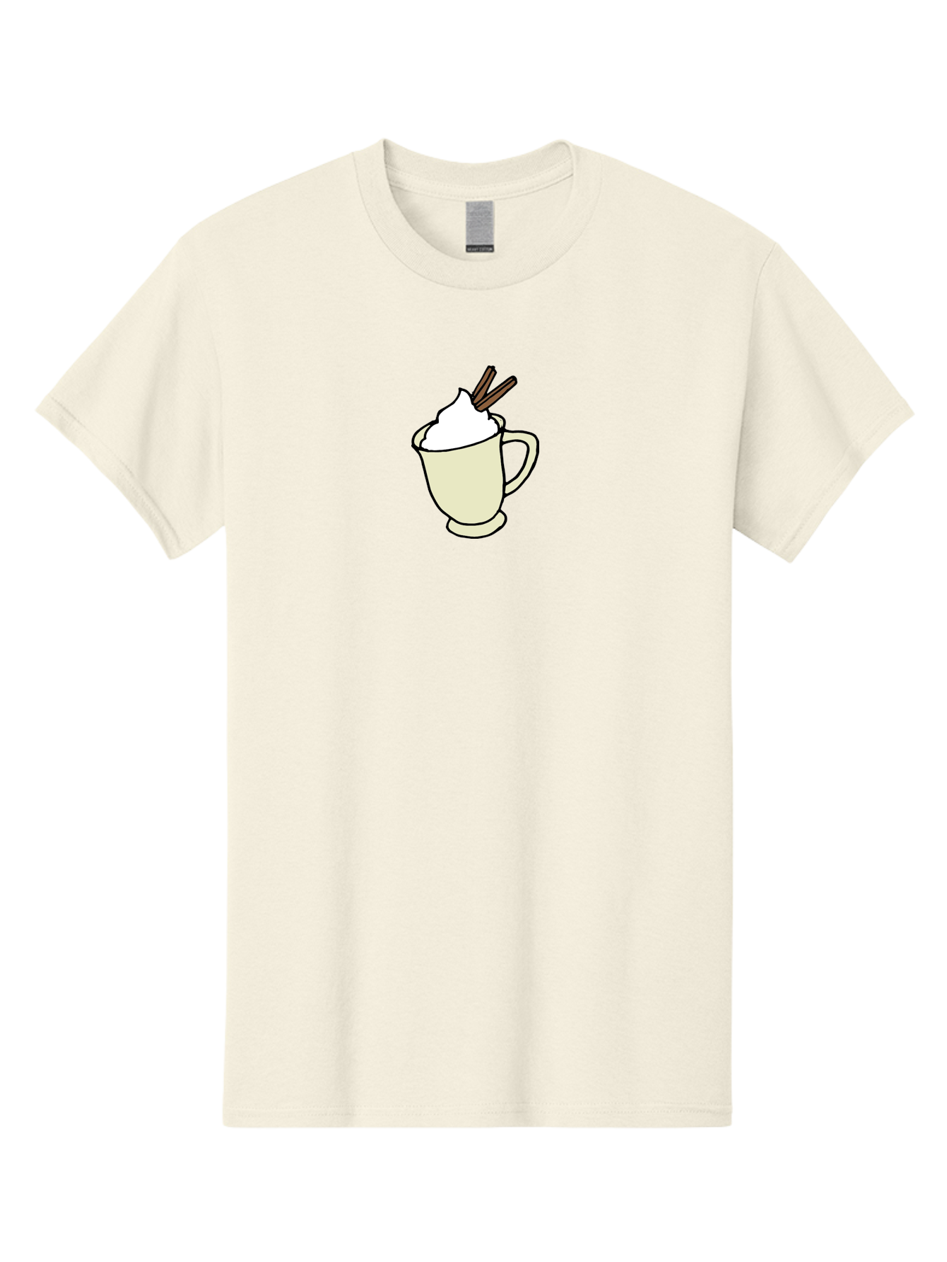 Cinnamon-Cappuccino Men'S Graphic Tee, 100% Cotton, Comfortable Casual Summer Wear, Machine Washable, Hot Chocolate, Whipped Cream, Cinnamon Sticks, Warm Beverage, Coffee Drink, Sweet Treat, Comforting Drink, Creamy Texture -  Aaa833