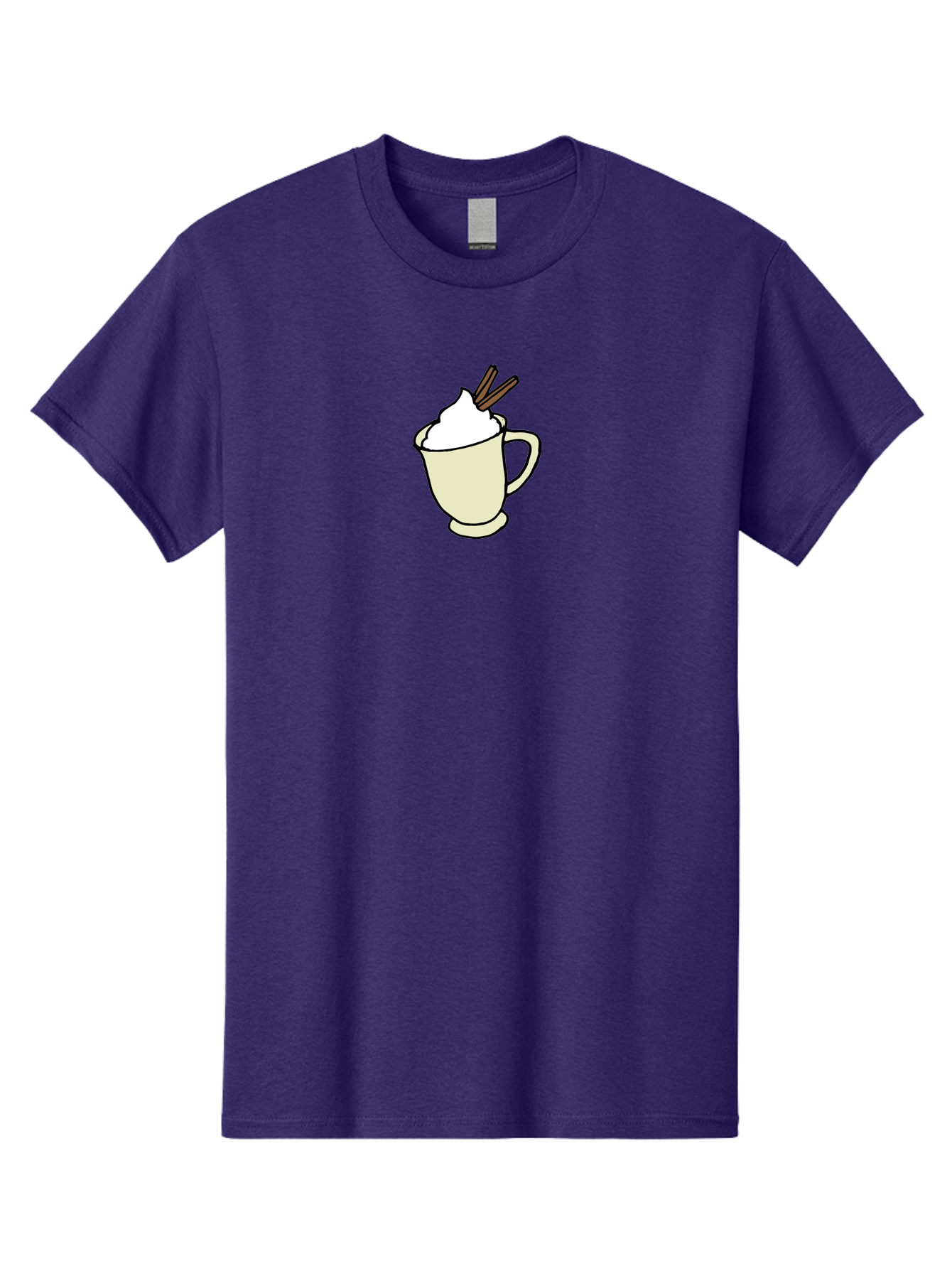 Cinnamon-Cappuccino Men'S Graphic Tee, 100% Cotton, Comfortable Casual Summer Wear, Machine Washable, Hot Chocolate, Whipped Cream, Cinnamon Sticks, Warm Beverage, Coffee Drink, Sweet Treat, Comforting Drink, Creamy Texture -  Aaa833