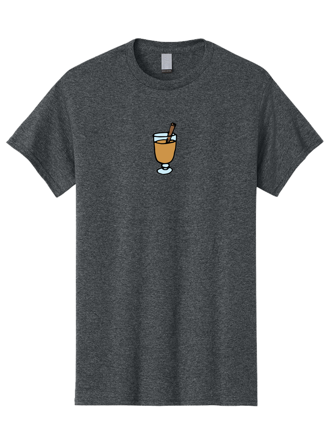 Cinnamon-Cocktail Men'S Graphic Tee, 100% Cotton, Comfortable Casual Summer Wear, Machine Washable, Glass Of Warm Drink, Cinnamon Stick, Autumn Beverage, Cozy Atmosphere, Comforting Drink, Spicy Flavor, Festive Treat, Hot Cider, -  Aaa834