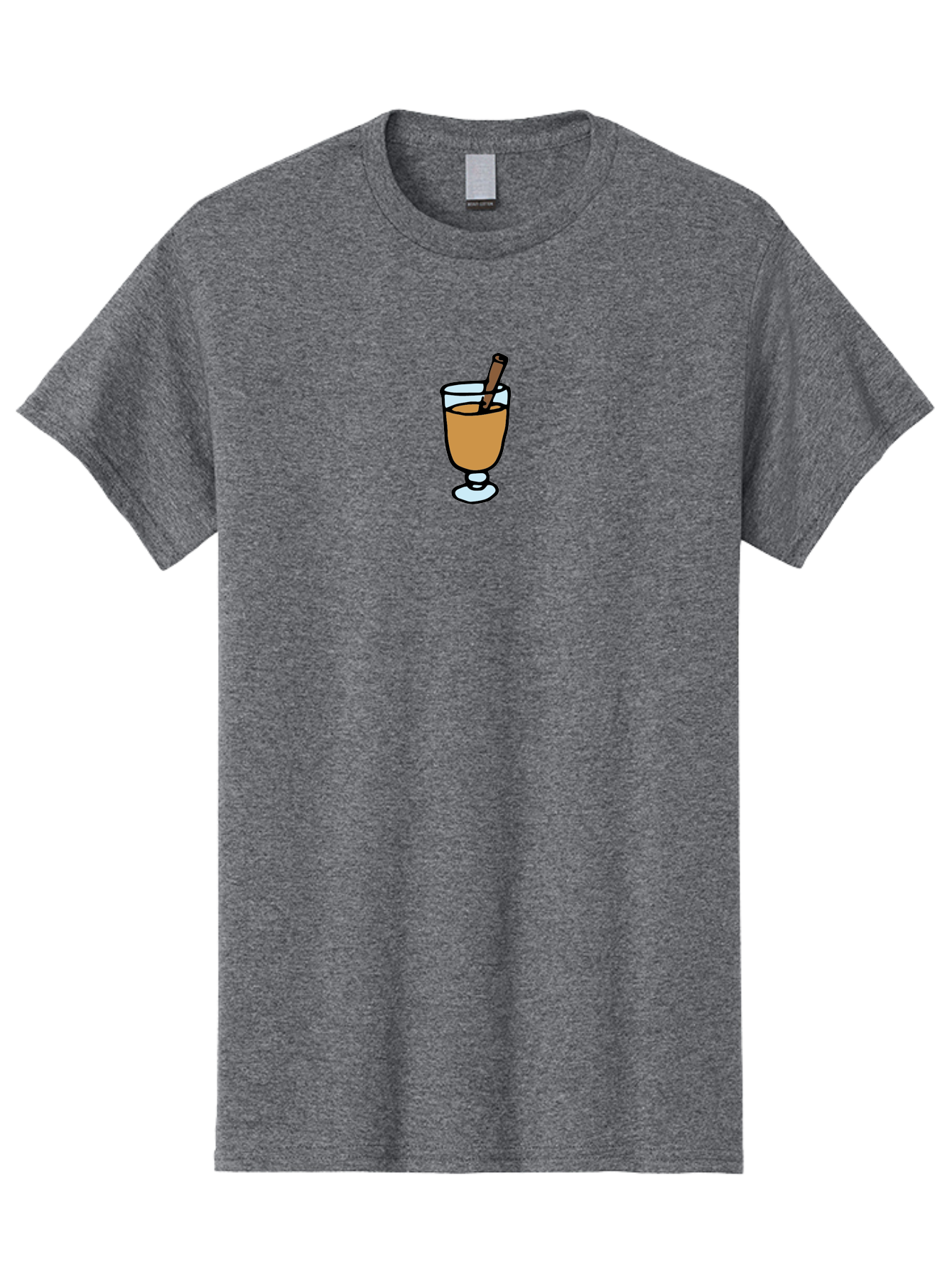 Cinnamon-Cocktail Men'S Graphic Tee, 100% Cotton, Comfortable Casual Summer Wear, Machine Washable, Glass Of Warm Drink, Cinnamon Stick, Autumn Beverage, Cozy Atmosphere, Comforting Drink, Spicy Flavor, Festive Treat, Hot Cider, -  Aaa834
