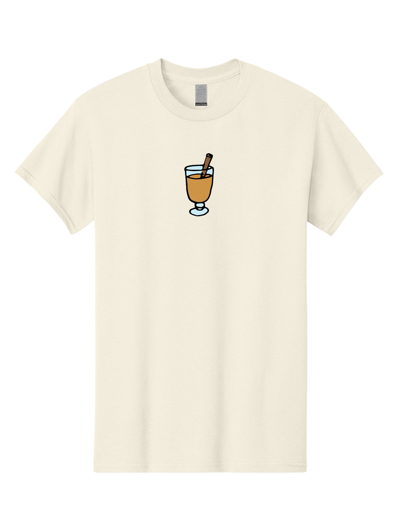 Cinnamon-Cocktail Men'S Graphic Tee, 100% Cotton, Comfortable Casual Summer Wear, Machine Washable, Glass Of Warm Drink, Cinnamon Stick, Autumn Beverage, Cozy Atmosphere, Comforting Drink, Spicy Flavor, Festive Treat, Hot Cider, -  Aaa834