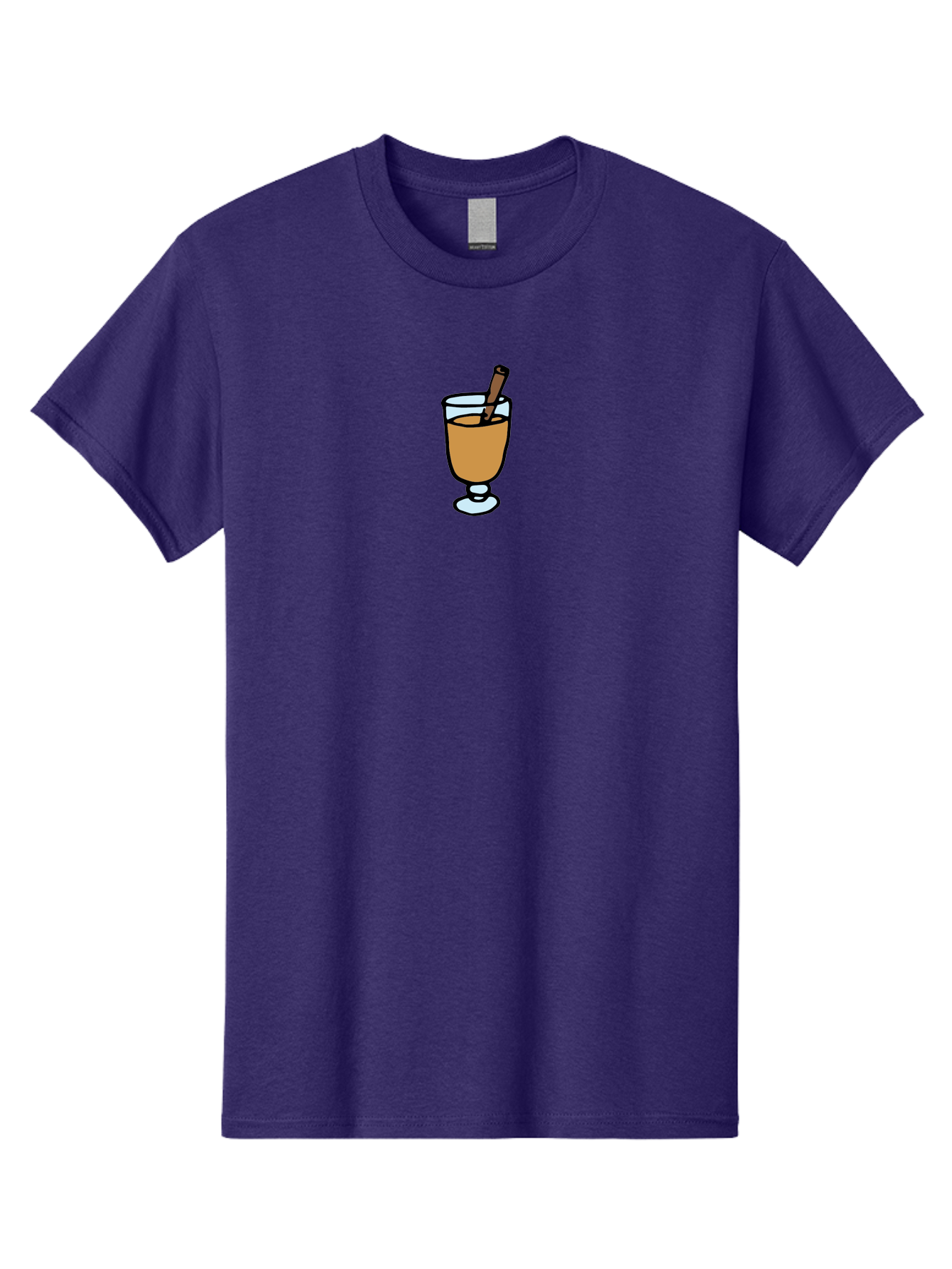 Cinnamon-Cocktail Men'S Graphic Tee, 100% Cotton, Comfortable Casual Summer Wear, Machine Washable, Glass Of Warm Drink, Cinnamon Stick, Autumn Beverage, Cozy Atmosphere, Comforting Drink, Spicy Flavor, Festive Treat, Hot Cider, -  Aaa834