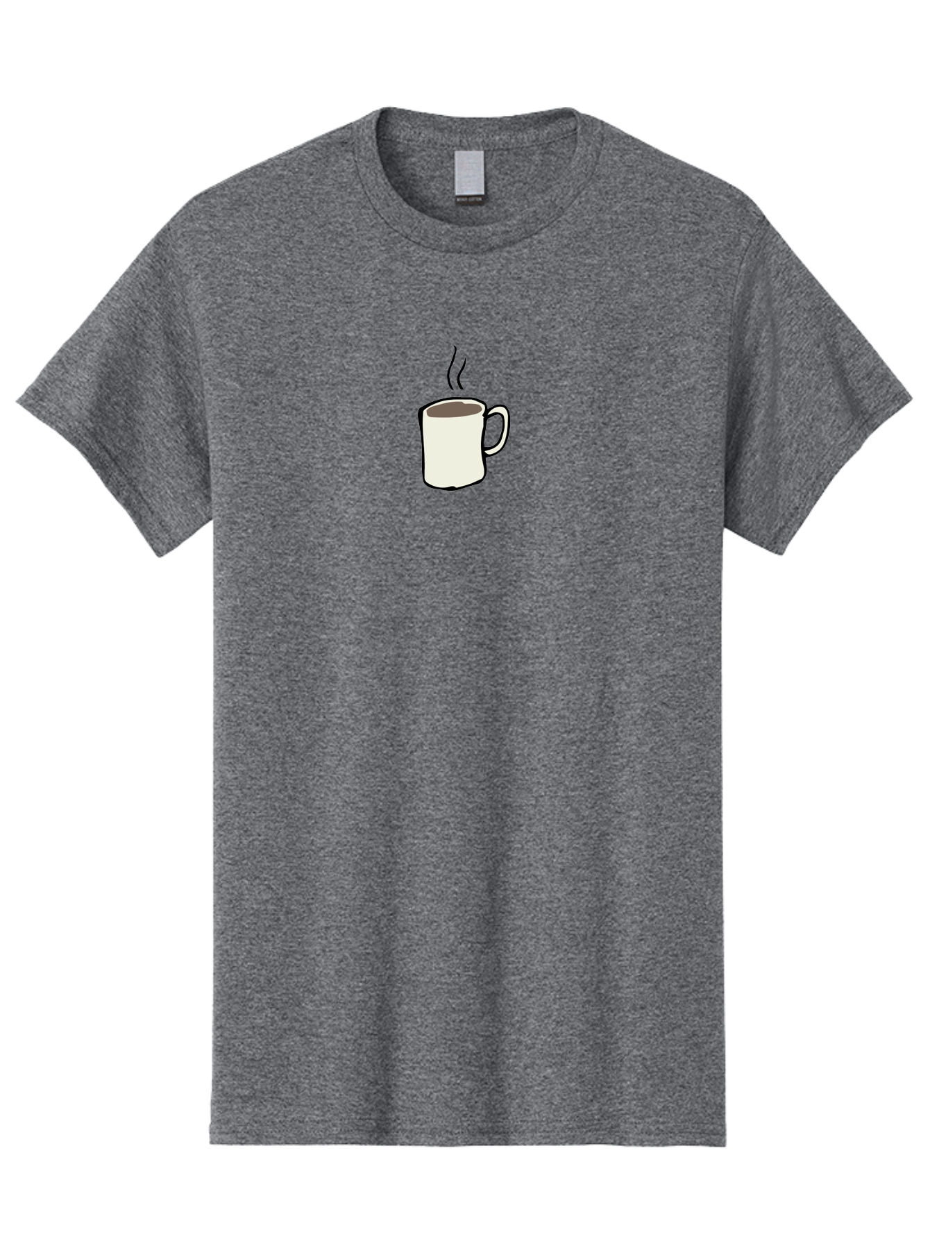 Coffee-Mug Men'S Graphic Tee, 100% Cotton, Comfortable Casual Summer Wear, Machine Washable, Coffee Mug, Steaming Hot Coffee, Morning Pick-Me-Up, Caffeinated Beverage, Coffee Break, Hot Drink, Morning Routine -  Aaa837