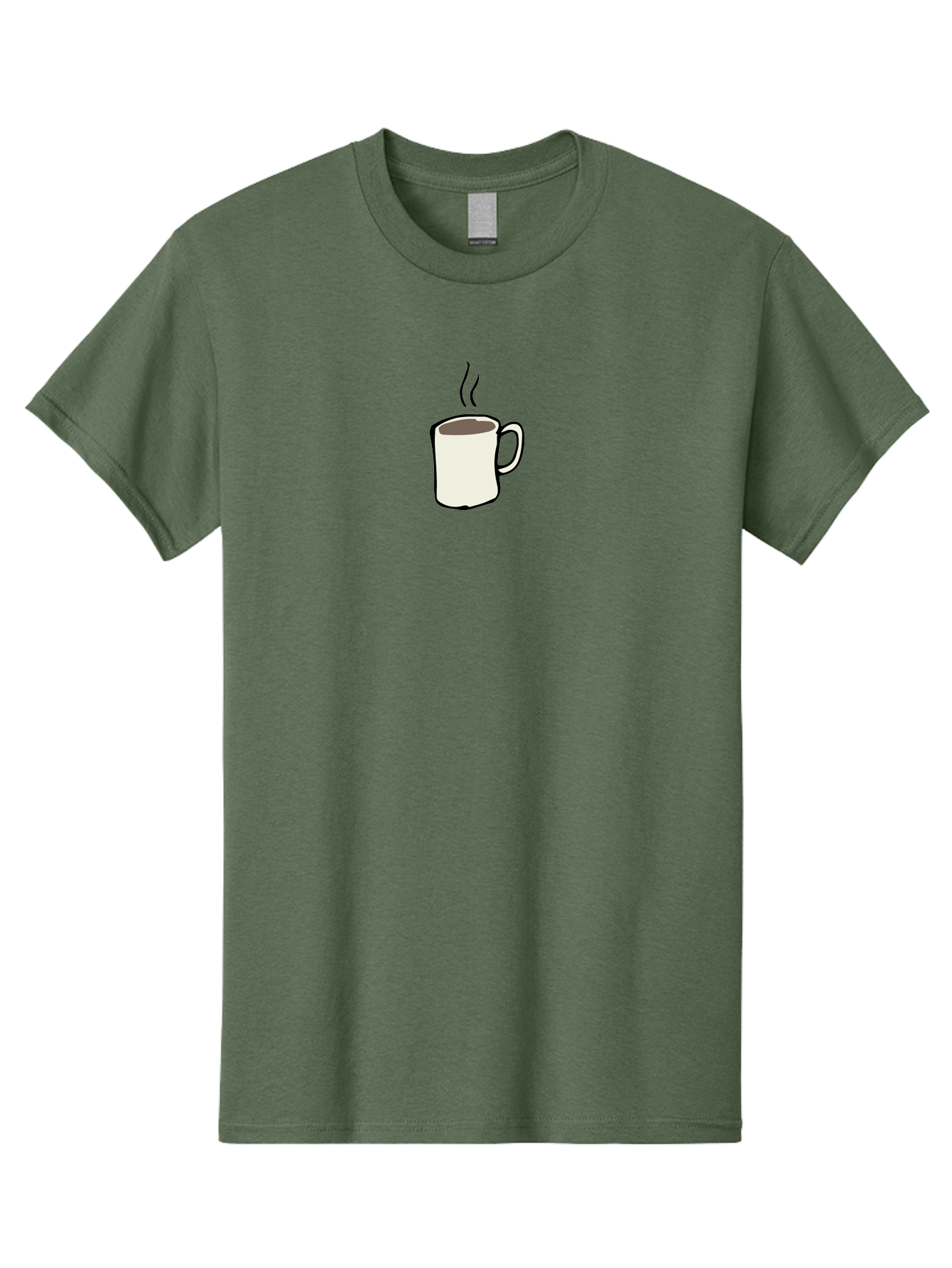 Coffee-Mug Men'S Graphic Tee, 100% Cotton, Comfortable Casual Summer Wear, Machine Washable, Coffee Mug, Steaming Hot Coffee, Morning Pick-Me-Up, Caffeinated Beverage, Coffee Break, Hot Drink, Morning Routine -  Aaa837