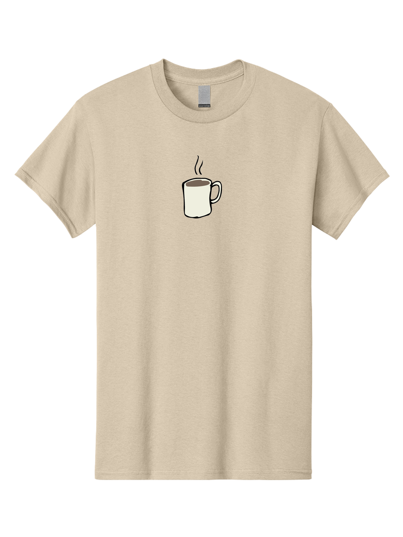 Coffee-Mug Men'S Graphic Tee, 100% Cotton, Comfortable Casual Summer Wear, Machine Washable, Coffee Mug, Steaming Hot Coffee, Morning Pick-Me-Up, Caffeinated Beverage, Coffee Break, Hot Drink, Morning Routine -  Aaa837