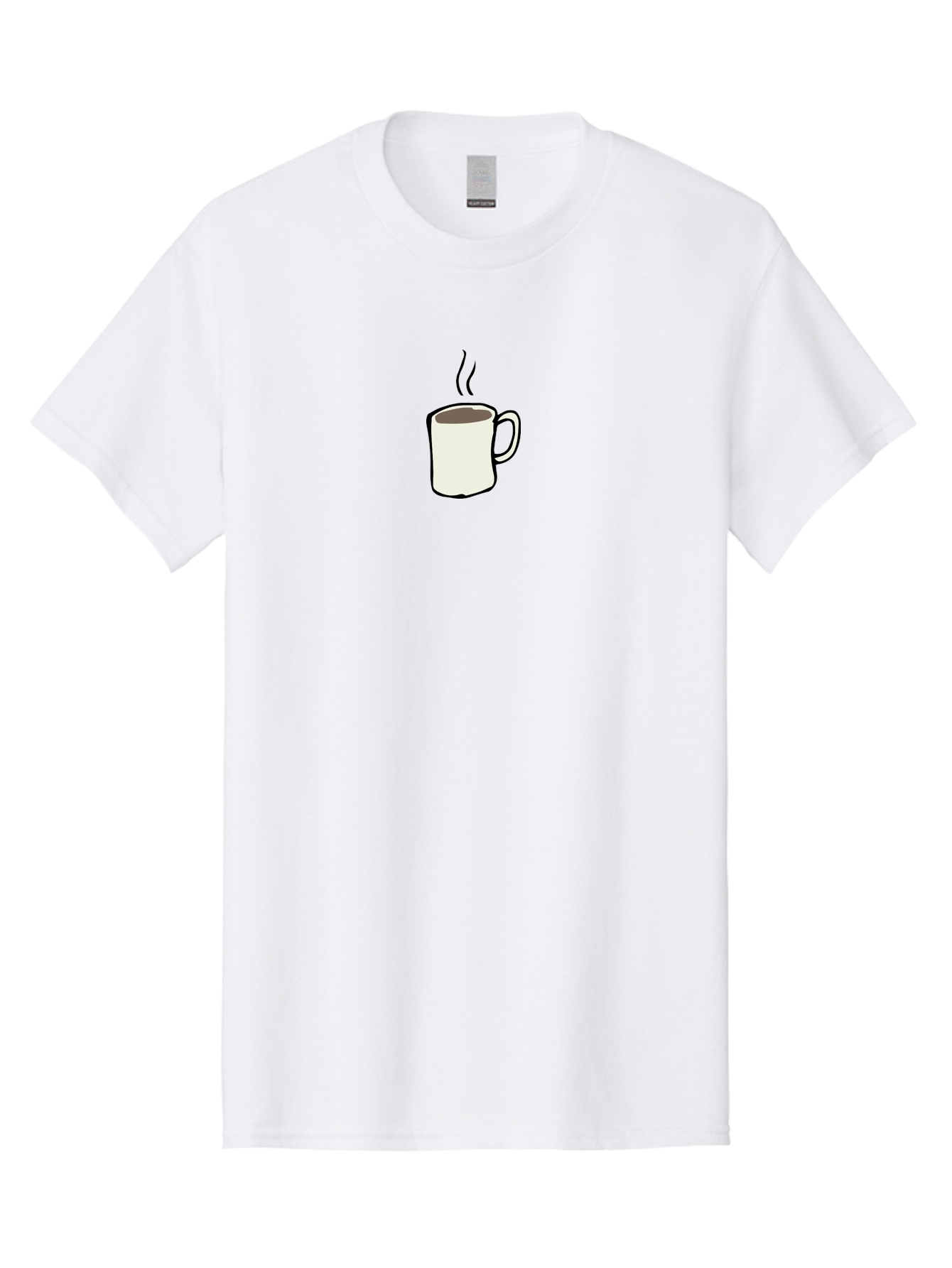 Coffee-Mug Men'S Graphic Tee, 100% Cotton, Comfortable Casual Summer Wear, Machine Washable, Coffee Mug, Steaming Hot Coffee, Morning Pick-Me-Up, Caffeinated Beverage, Coffee Break, Hot Drink, Morning Routine -  Aaa837