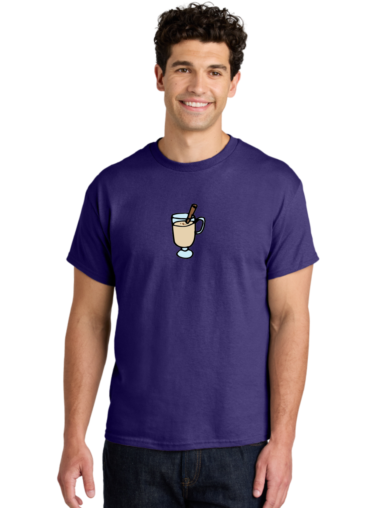 Coffee Men'S Graphic Tee, 100% Cotton, Comfortable Casual Summer Wear, Machine Washable, Coffee Drink, Beige Liquid, Cinnamon Stick, Coffee Mug, Coffee Culture, Warm Beverage, Gourmet Coffee, Cozy Atmosphere, Coffee Time, Morning Coffee -  Aaa838