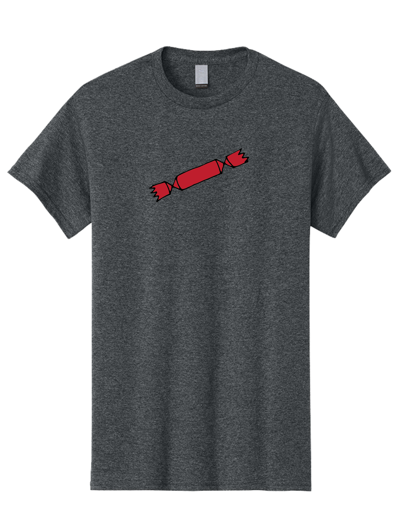 Cracker Men'S Graphic Tee, 100% Cotton, Comfortable Casual Summer Wear, Machine Washable, Cartoon Cracker, Red Firecracker, Celebration, Party Popper, Festive, Holiday, Red Color, Cartoon Style -  Aaa842