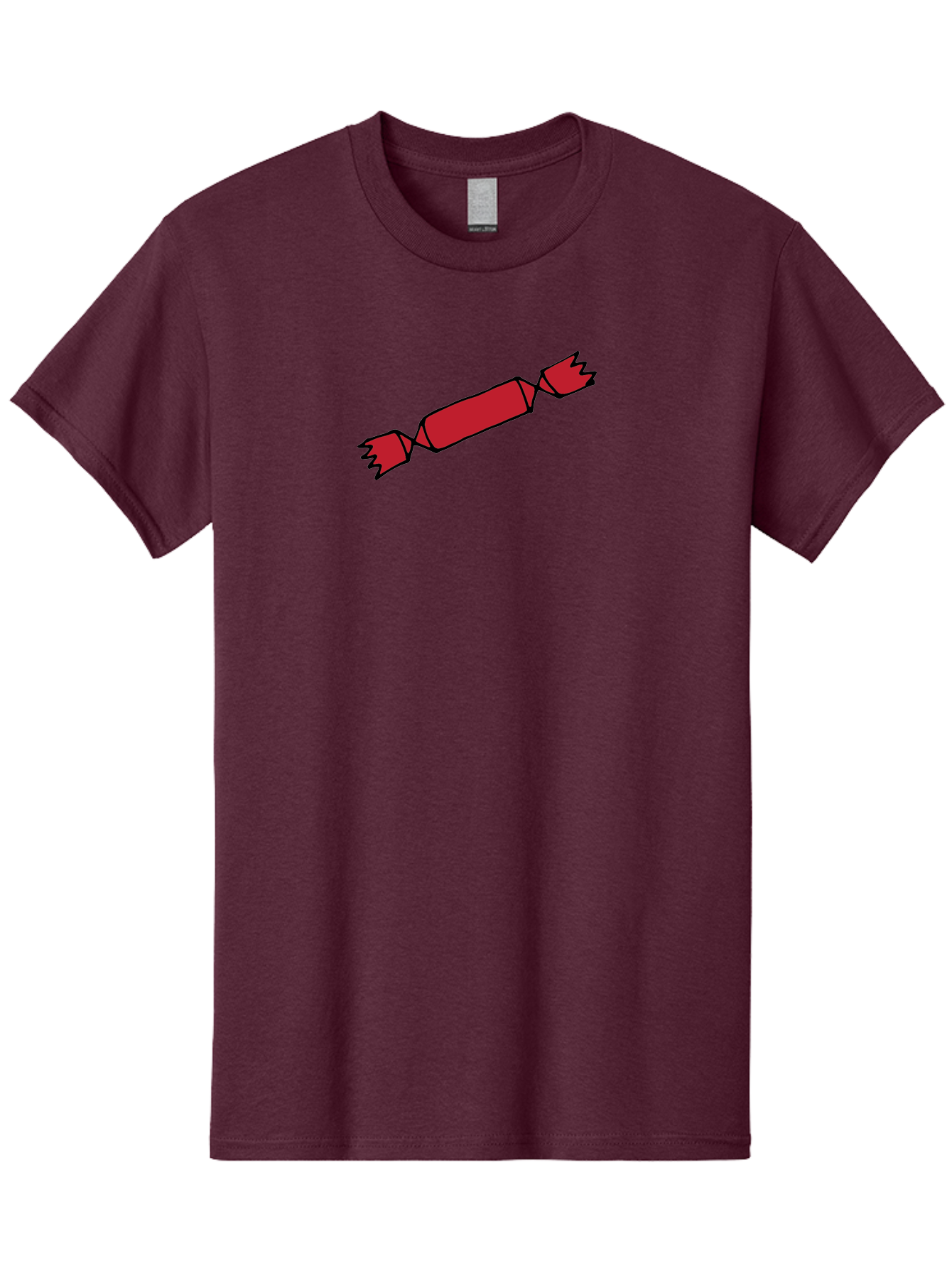 Cracker Men'S Graphic Tee, 100% Cotton, Comfortable Casual Summer Wear, Machine Washable, Cartoon Cracker, Red Firecracker, Celebration, Party Popper, Festive, Holiday, Red Color, Cartoon Style -  Aaa842