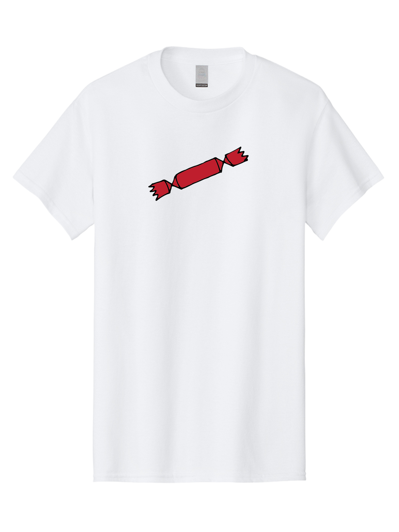Cracker Men'S Graphic Tee, 100% Cotton, Comfortable Casual Summer Wear, Machine Washable, Cartoon Cracker, Red Firecracker, Celebration, Party Popper, Festive, Holiday, Red Color, Cartoon Style -  Aaa842