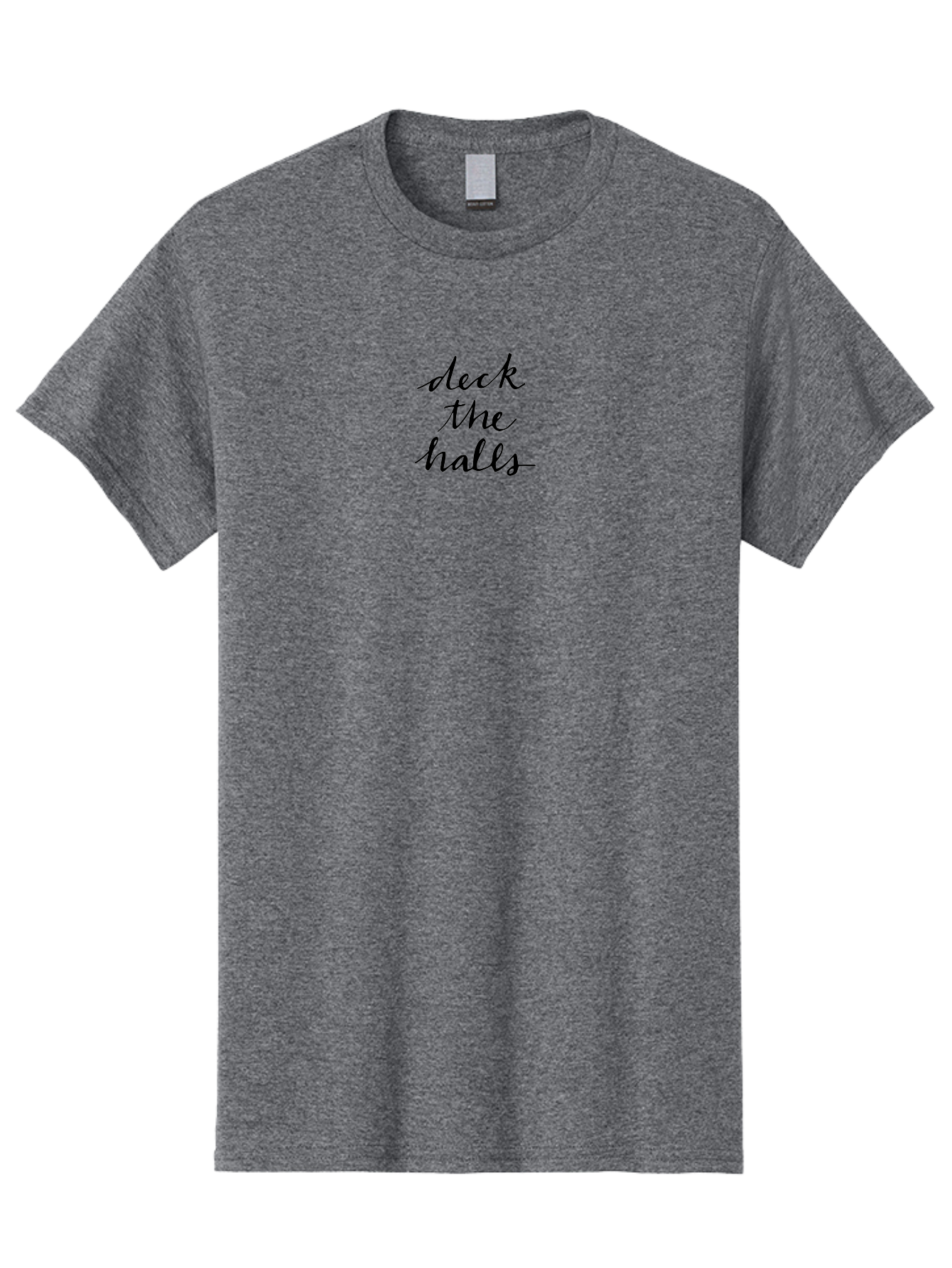 Deck-The-Halls-1 Men'S Graphic Tee, 100% Cotton, Comfortable Casual Summer Wear, Machine Washable, Deck The Halls, Holiday Phrase, Festive Saying, Christmas Greeting, Holiday Cheer, Seasonal Decor, Winter Wonderland, Christmas Magic, -  Aaa849