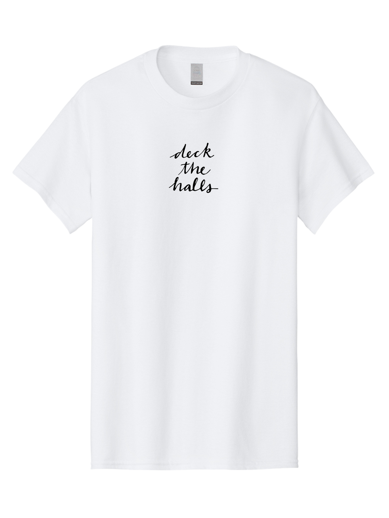 Deck-The-Halls-1 Men'S Graphic Tee, 100% Cotton, Comfortable Casual Summer Wear, Machine Washable, Deck The Halls, Holiday Phrase, Festive Saying, Christmas Greeting, Holiday Cheer, Seasonal Decor, Winter Wonderland, Christmas Magic, -  Aaa849