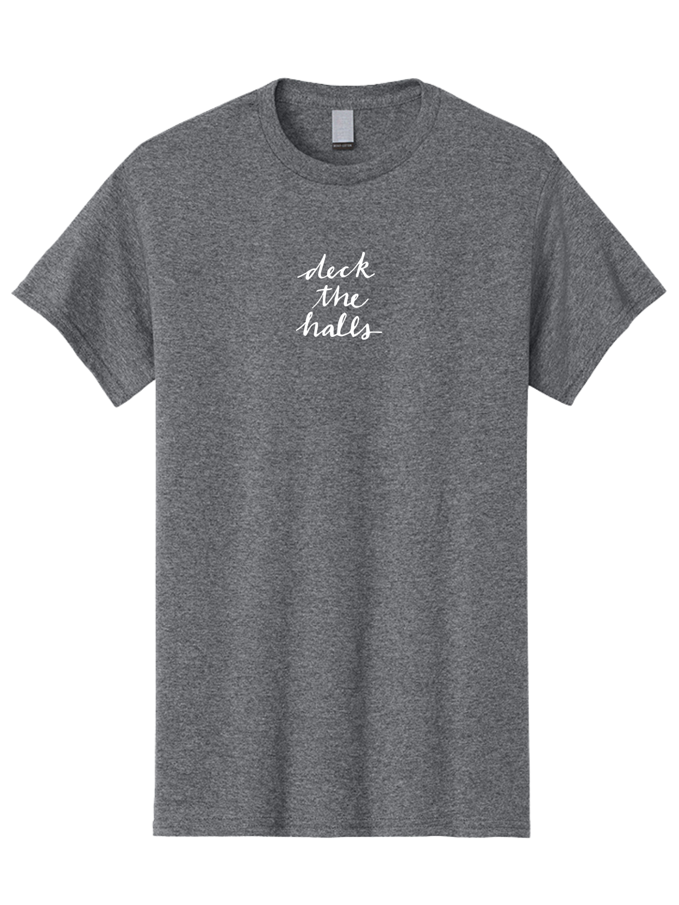 Deck-The-Halls Men'S Graphic Tee, 100% Cotton, Comfortable Casual Summer Wear, Machine Washable, Deck The Halls, Holiday Phrase, Festive Greeting, Christmas Message, Winter Decoration, Seasonal Phrase -  Aaa850