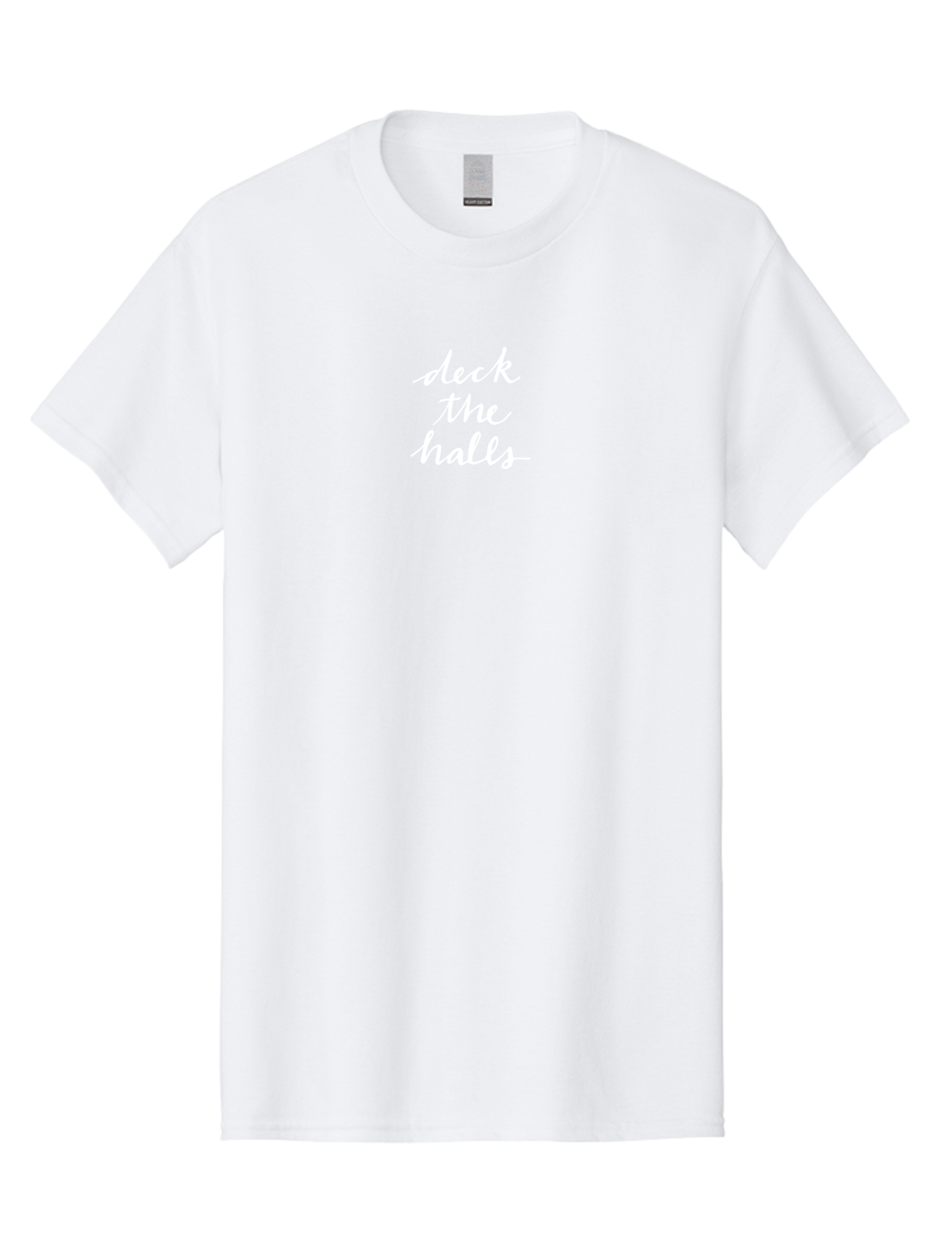 Deck-The-Halls Men'S Graphic Tee, 100% Cotton, Comfortable Casual Summer Wear, Machine Washable, Deck The Halls, Holiday Phrase, Festive Greeting, Christmas Message, Winter Decoration, Seasonal Phrase -  Aaa850