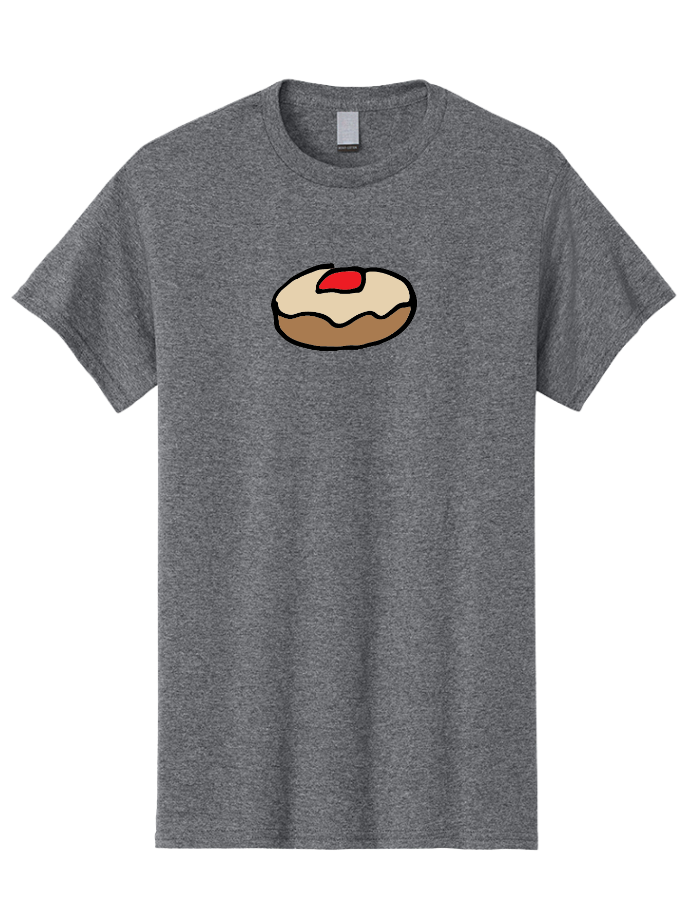 donut with cherry on top, sweet treat, dessert, glazed donut, cherry topping, tasty pastry, baked goods, sweet tooth, donut love, foodie, cartoon style