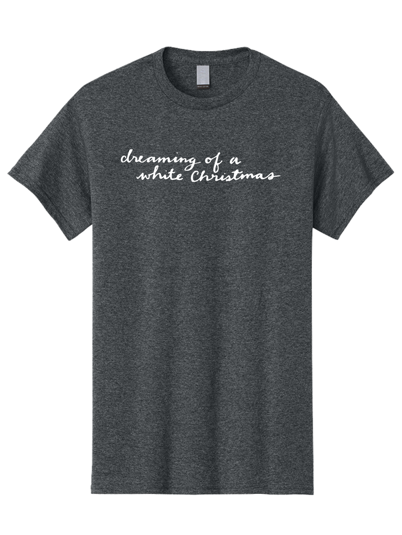 Dreaming-Of-White-Christmas Men'S Graphic Tee, 100% Cotton, Comfortable Casual Summer Wear, Machine Washable, White Christmas, Winter Wonderland, Festive Season, Holiday Cheer, Christmas Magic, Dreaming Of Snow, Seasonal Greetings -  Aaa863