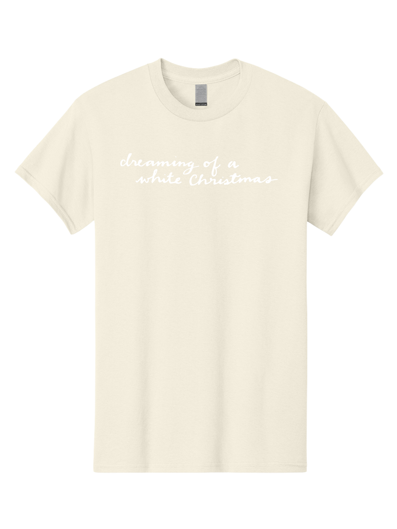Dreaming-Of-White-Christmas Men'S Graphic Tee, 100% Cotton, Comfortable Casual Summer Wear, Machine Washable, White Christmas, Winter Wonderland, Festive Season, Holiday Cheer, Christmas Magic, Dreaming Of Snow, Seasonal Greetings -  Aaa863