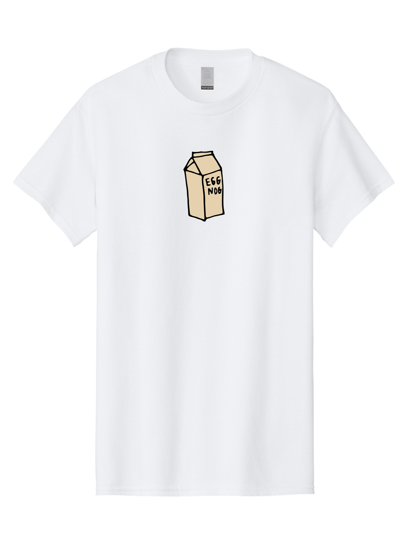 Egg-Nog Men'S Graphic Tee, 100% Cotton, Comfortable Casual Summer Wear, Machine Washable, Egg Nog Carton, Holiday Beverage, Festive Drink, Creamy Texture, Winter Season, Traditional Eggnog, Dairy Product -  Aaa866