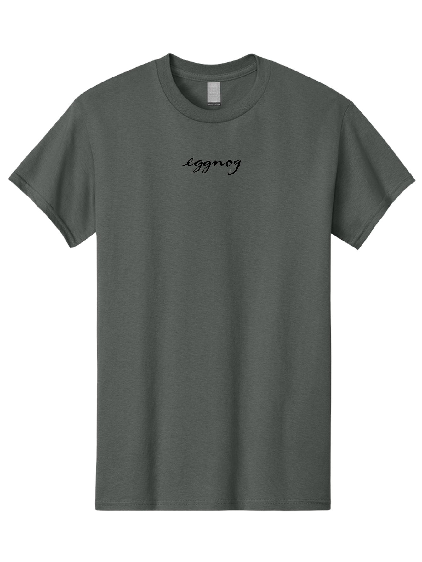 Eggnog-1 Men'S Graphic Tee, 100% Cotton, Comfortable Casual Summer Wear, Machine Washable, Eggnog, Festive Drink, Holiday Beverage, Creamy Texture, Black Script, Winter Treat, Seasonal Delight, Christmas Drink -  Aaa867