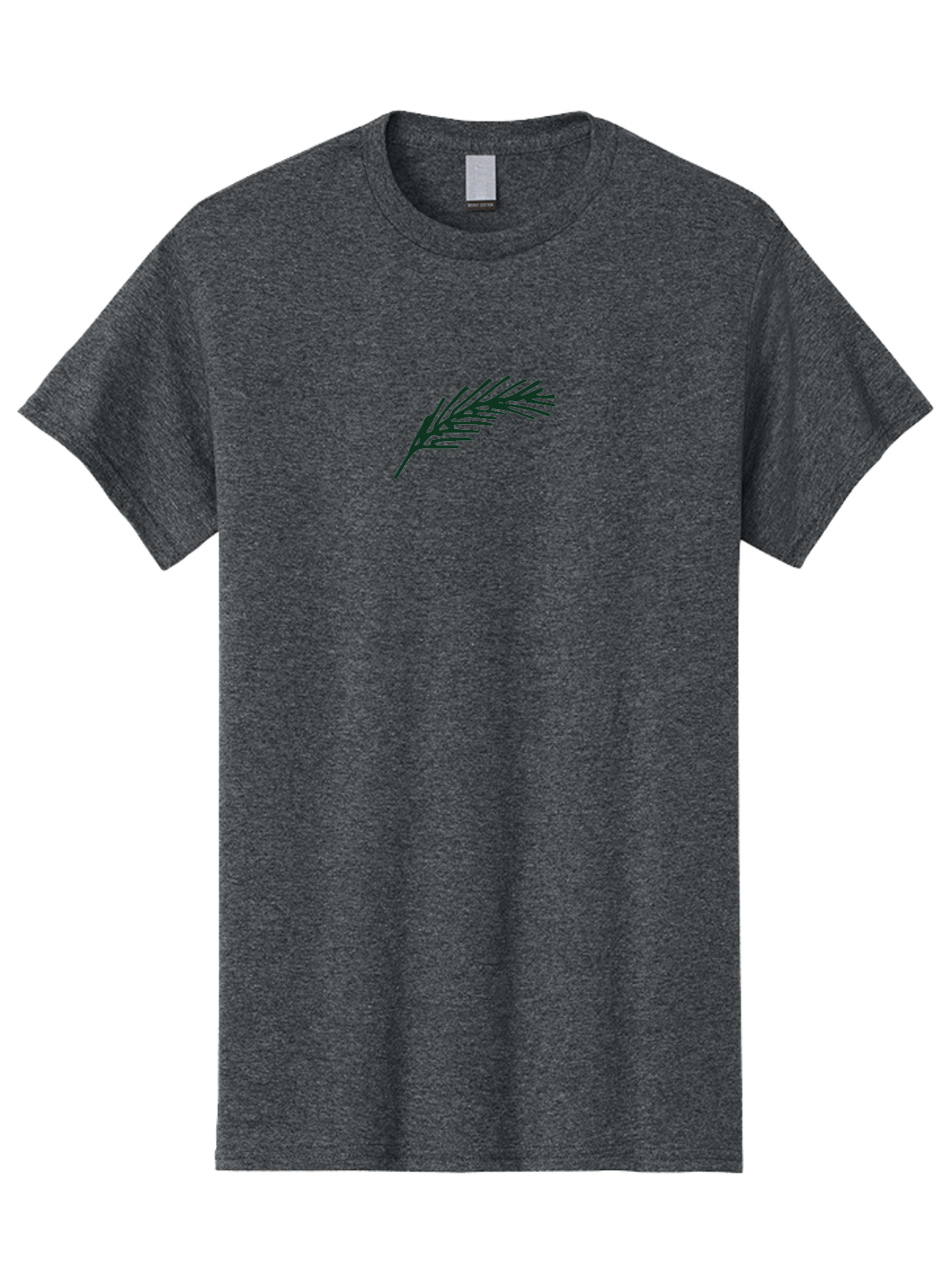 Feather Men'S Graphic Tee, 100% Cotton, Comfortable Casual Summer Wear, Machine Washable, Simple Pine Branch, Minimalist Design, Black Silhouette, Leafy Greens, Botanical Illustration, Natural Elements, Abstract Art, Modern Graphics -  Aaa873