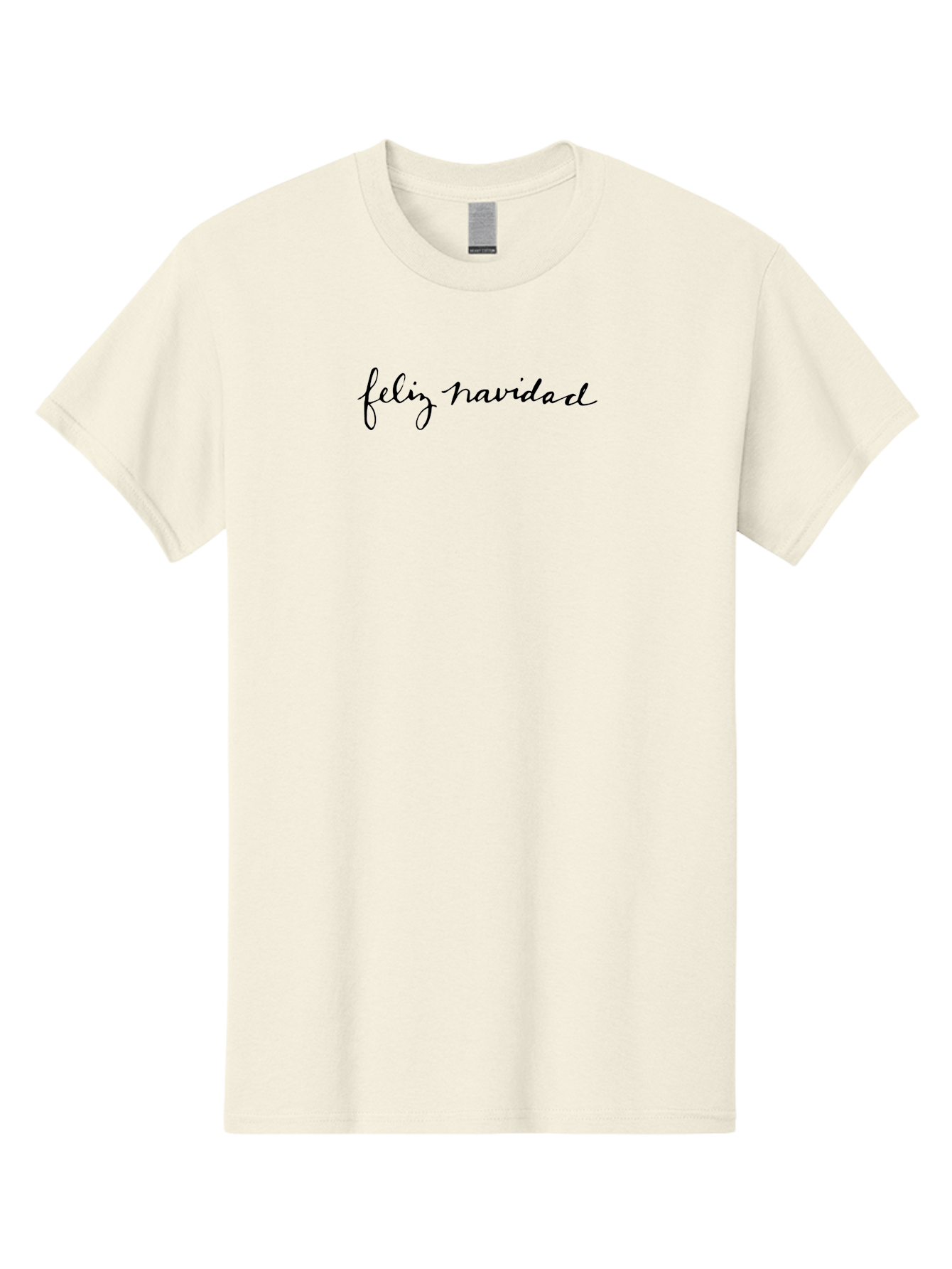 Feliz-Navidad-1 Men'S Graphic Tee, 100% Cotton, Comfortable Casual Summer Wear, Machine Washable, Feliz Navidad, Holiday Greeting, Spanish Christmas, Festive Wishes, Cursive Script, Merry Christmas Message, Christmas Card Text -  Aaa874