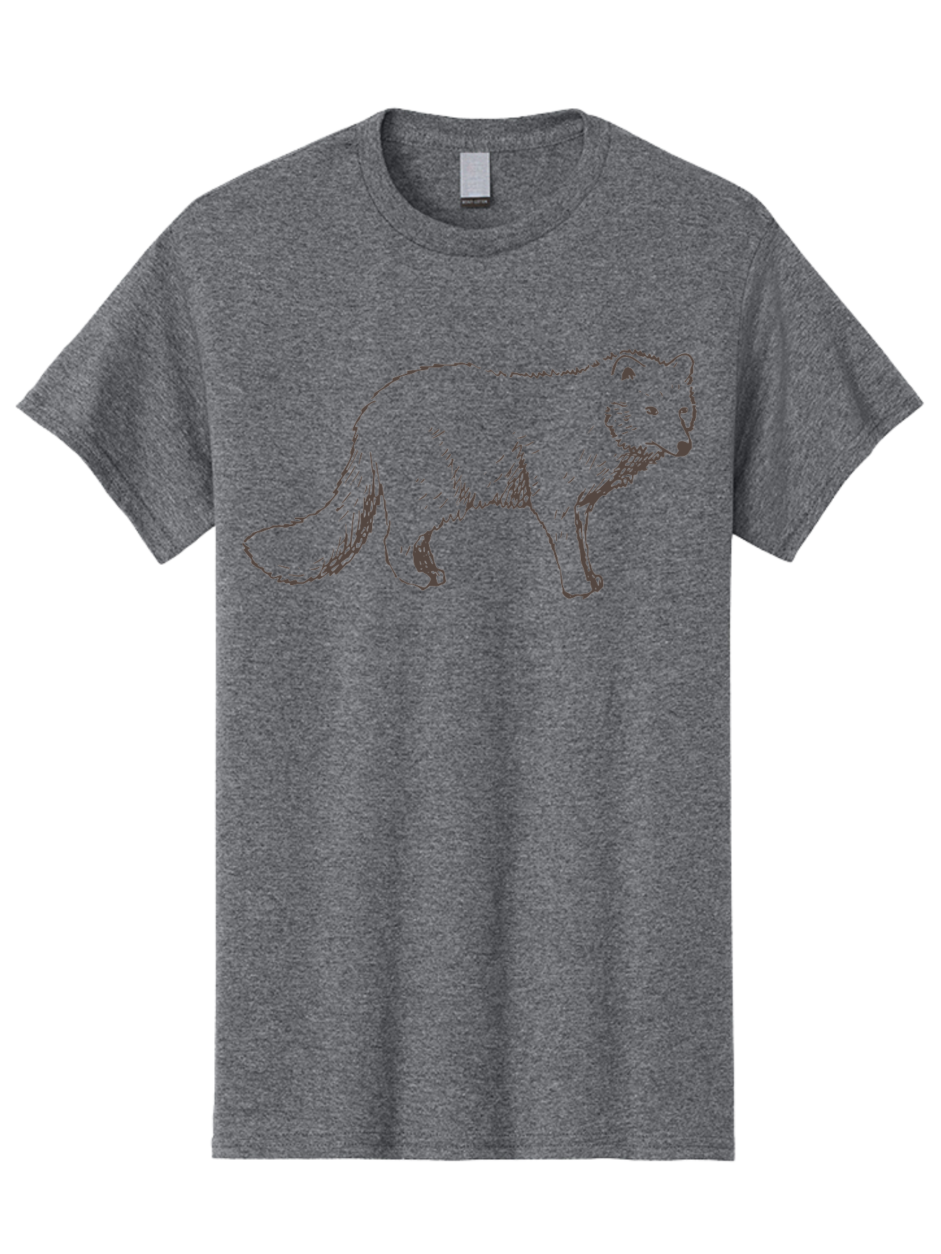 Fox Men'S Graphic Tee, 100% Cotton, Comfortable Casual Summer Wear, Machine Washable, Hand-Drawn Fox, Wildlife Illustration, Animal Art, Sketch Of A Fox, Furry Creature, Wild Animal, Cute Fox, Cartoon Style -  Aaa885