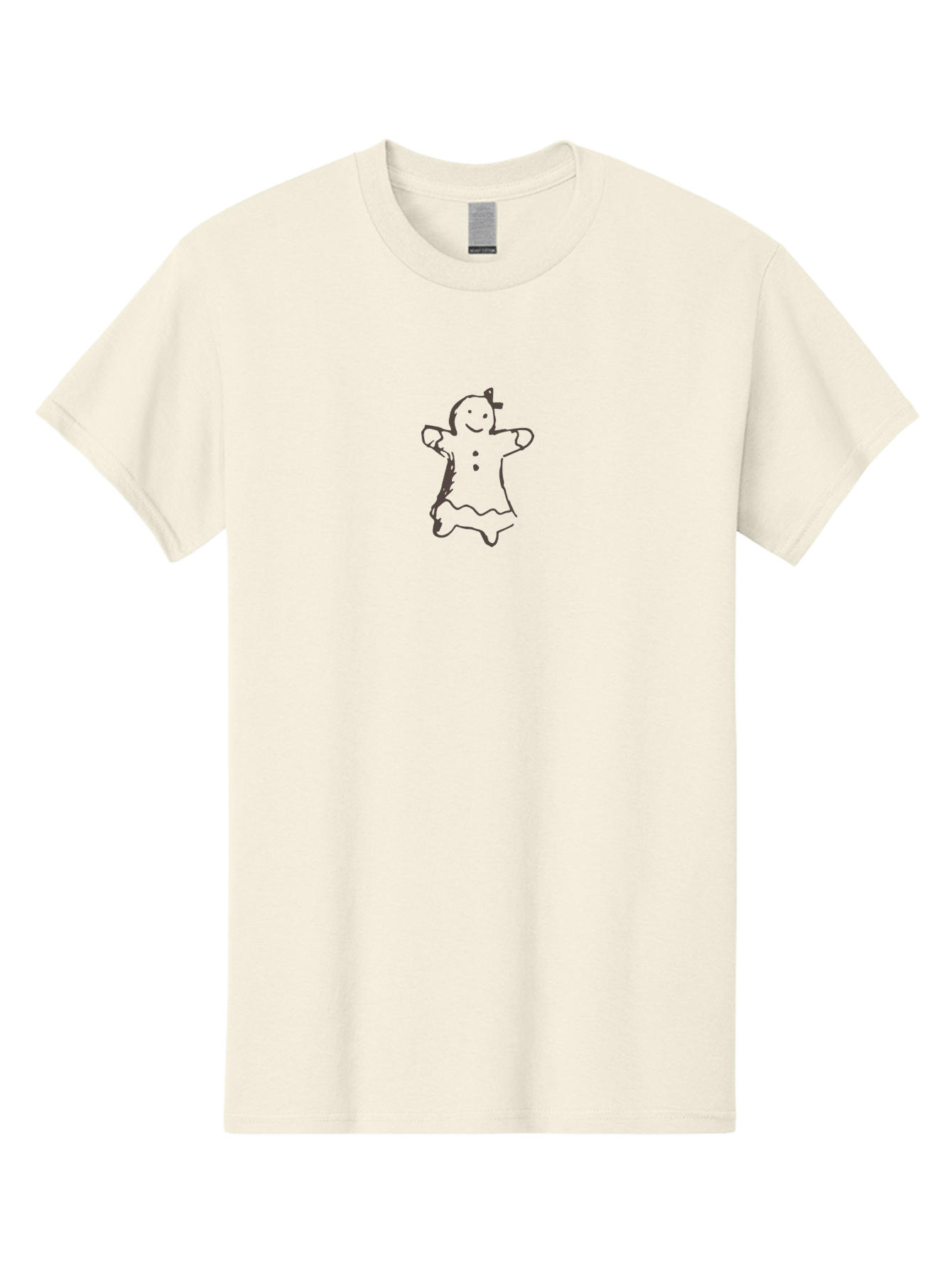 Gingerbread-Man-2 Men'S Graphic Tee, 100% Cotton, Comfortable Casual Summer Wear, Machine Washable, Gingerbread Man, Holiday Treat, Sweet Cookie, Festive Dessert, Cartoon Character, Smiling Face, Cute Illustration, Cookie Decoration, -  Aaa898