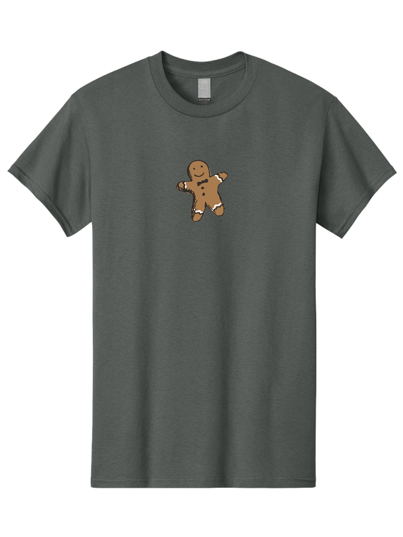 Gingerbread-Man-3 Men'S Graphic Tee, 100% Cotton, Comfortable Casual Summer Wear, Machine Washable, Gingerbread Man, Festive Treat, Holiday Cookie, Sweet Delight, Icing Decorations, Cartoon Character, Christmas Cookie, Baking Fun -  Aaa899