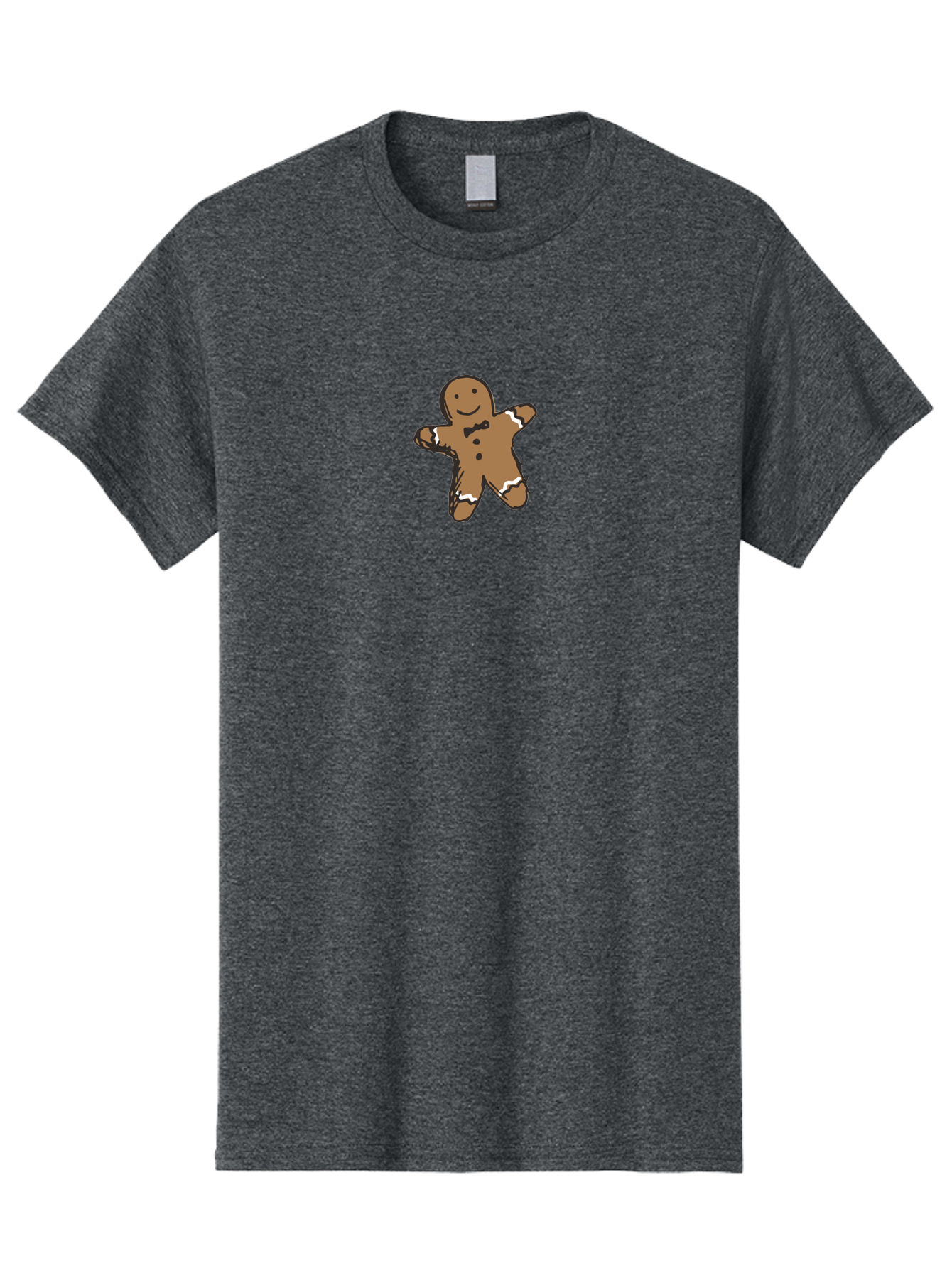Gingerbread-Man-3 Men'S Graphic Tee, 100% Cotton, Comfortable Casual Summer Wear, Machine Washable, Gingerbread Man, Festive Treat, Holiday Cookie, Sweet Delight, Icing Decorations, Cartoon Character, Christmas Cookie, Baking Fun -  Aaa899
