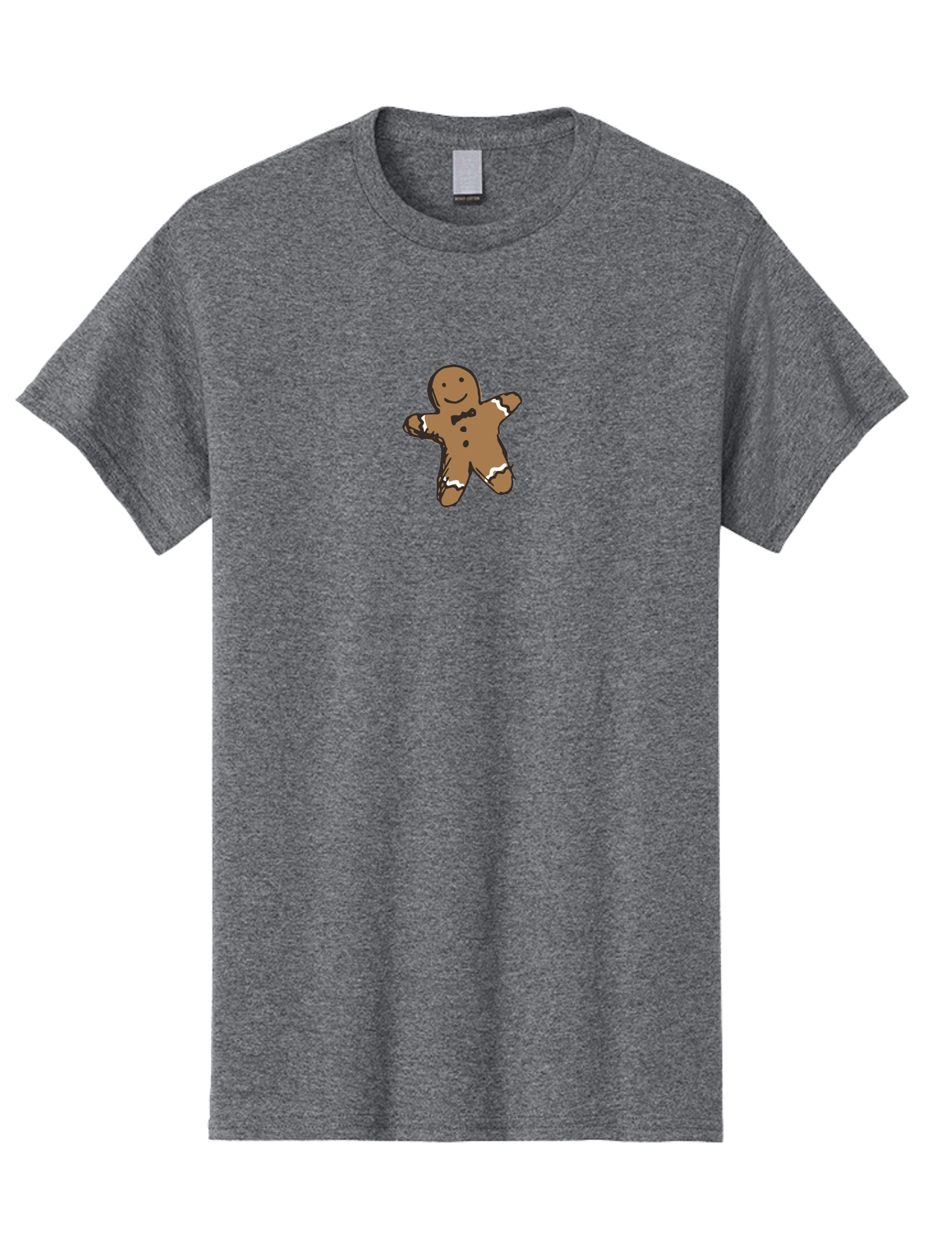 Gingerbread-Man-3 Men'S Graphic Tee, 100% Cotton, Comfortable Casual Summer Wear, Machine Washable, Gingerbread Man, Festive Treat, Holiday Cookie, Sweet Delight, Icing Decorations, Cartoon Character, Christmas Cookie, Baking Fun -  Aaa899