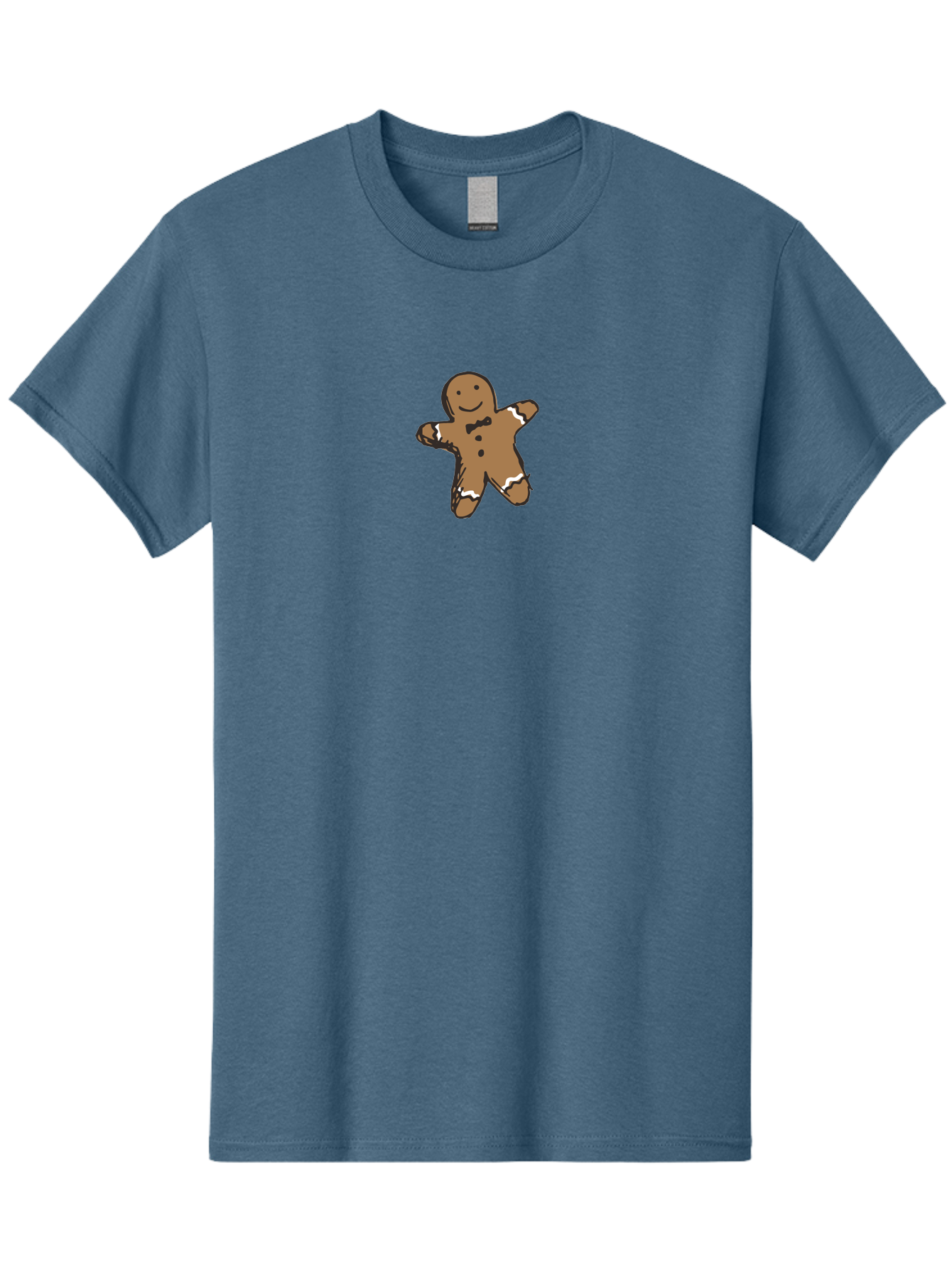 Gingerbread-Man-3 Men'S Graphic Tee, 100% Cotton, Comfortable Casual Summer Wear, Machine Washable, Gingerbread Man, Festive Treat, Holiday Cookie, Sweet Delight, Icing Decorations, Cartoon Character, Christmas Cookie, Baking Fun -  Aaa899