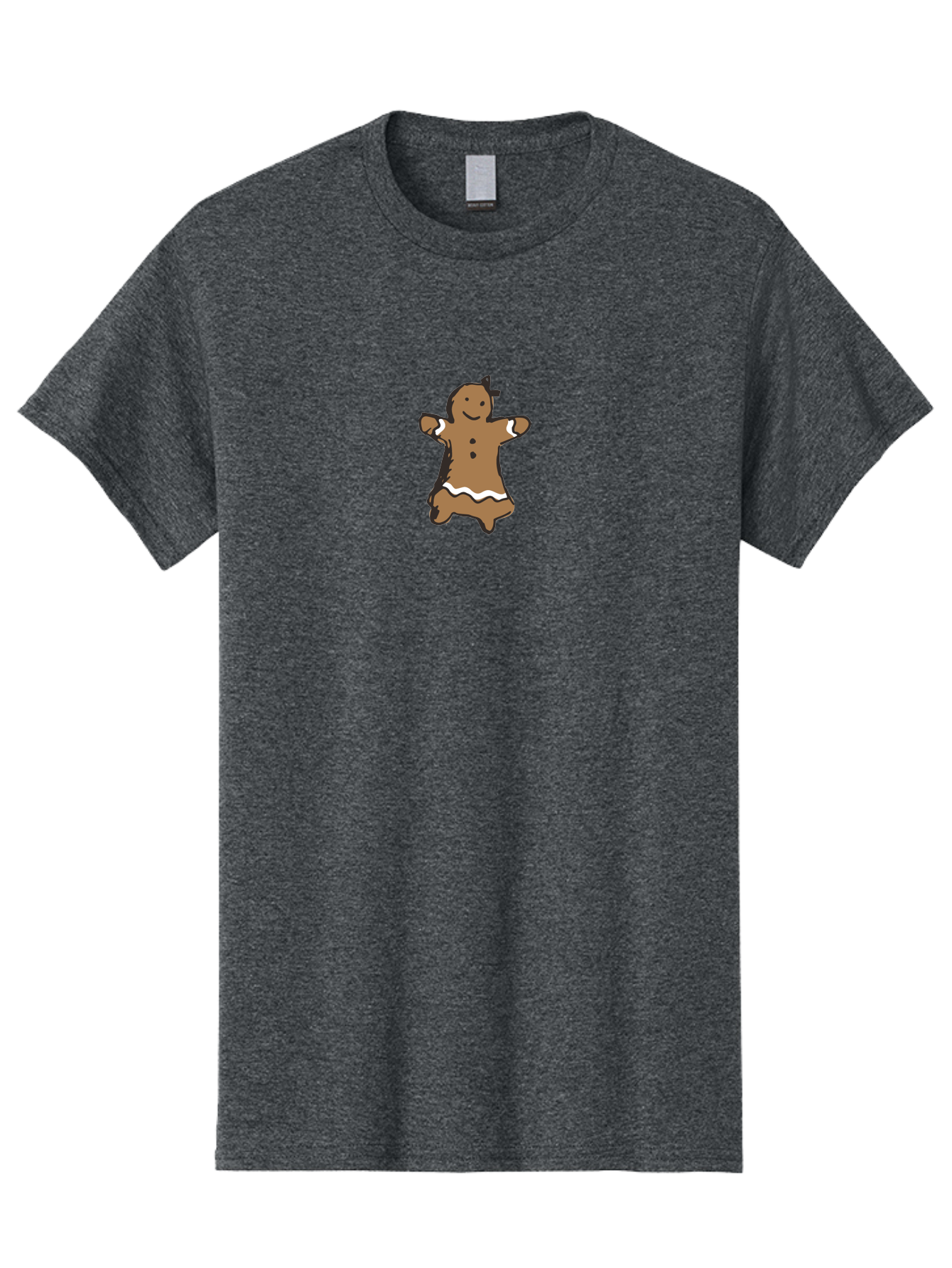 Gingerbread-Man-4 Men'S Graphic Tee, 100% Cotton, Comfortable Casual Summer Wear, Machine Washable, Gingerbread Girl, Holiday Treat, Sweet Cookie, Festive Dessert, Cartoon Character, Christmas Cookie, Baked Goods, Whimsical Design -  Aaa900