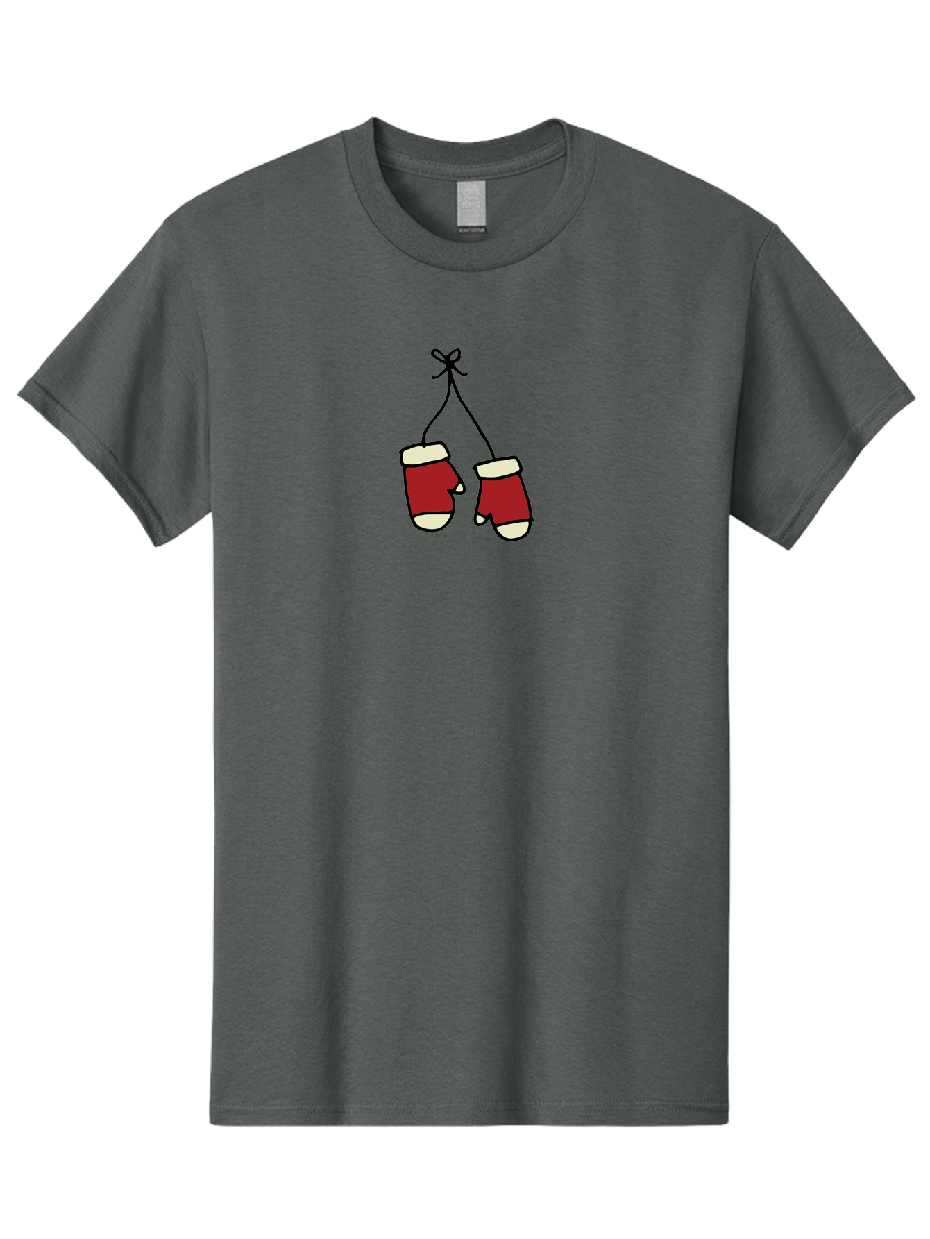 Hanging-Boxing-Gloves Men'S Graphic Tee, 100% Cotton, Comfortable Casual Summer Wear, Machine Washable, Christmas Stockings Hanging, Festive Decorations, Holiday Season, Red And White Stockings, Christmas Gifts, Festive Atmosphere, -  Aaa909