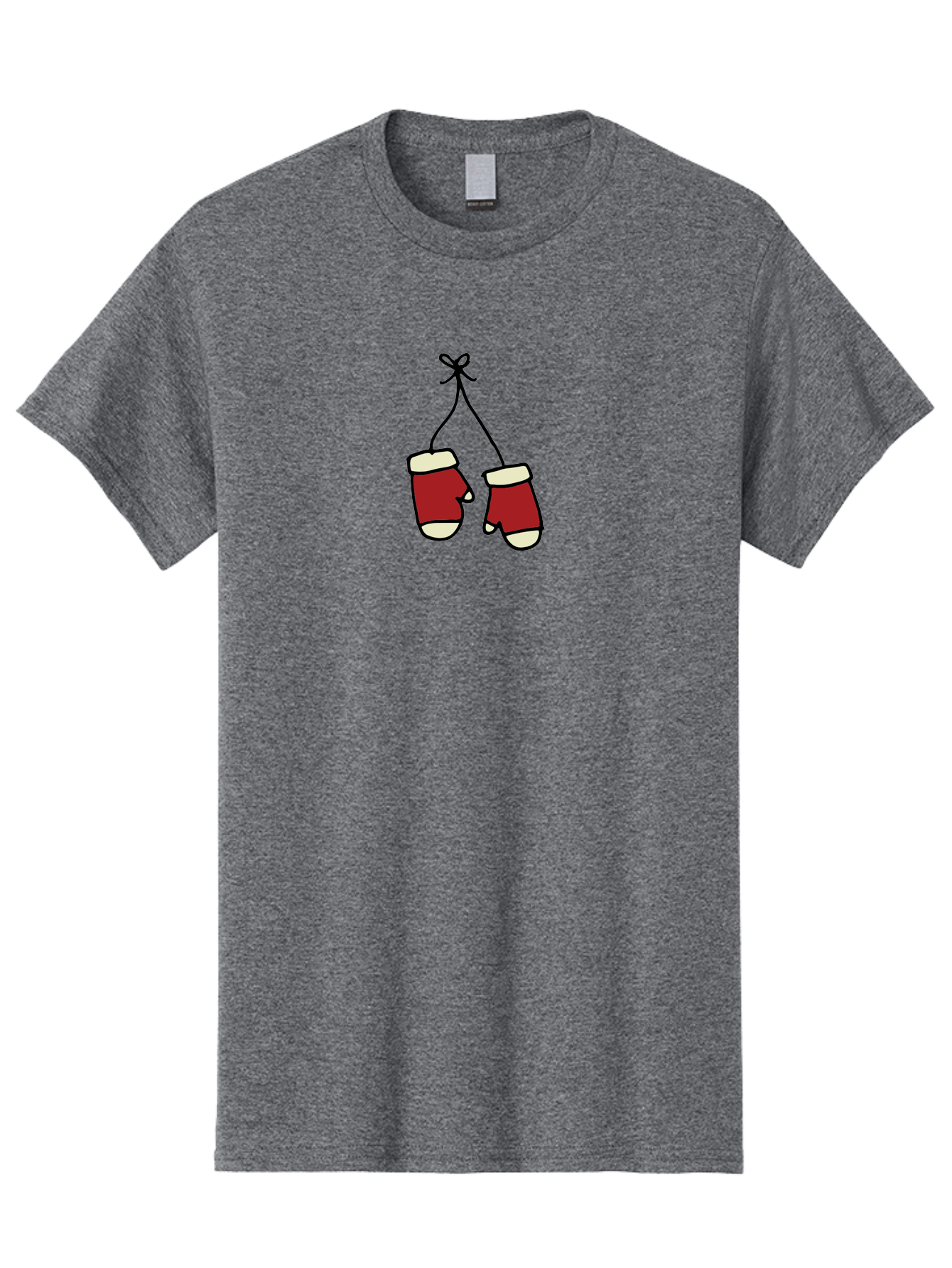 Hanging-Boxing-Gloves Men'S Graphic Tee, 100% Cotton, Comfortable Casual Summer Wear, Machine Washable, Christmas Stockings Hanging, Festive Decorations, Holiday Season, Red And White Stockings, Christmas Gifts, Festive Atmosphere, -  Aaa909
