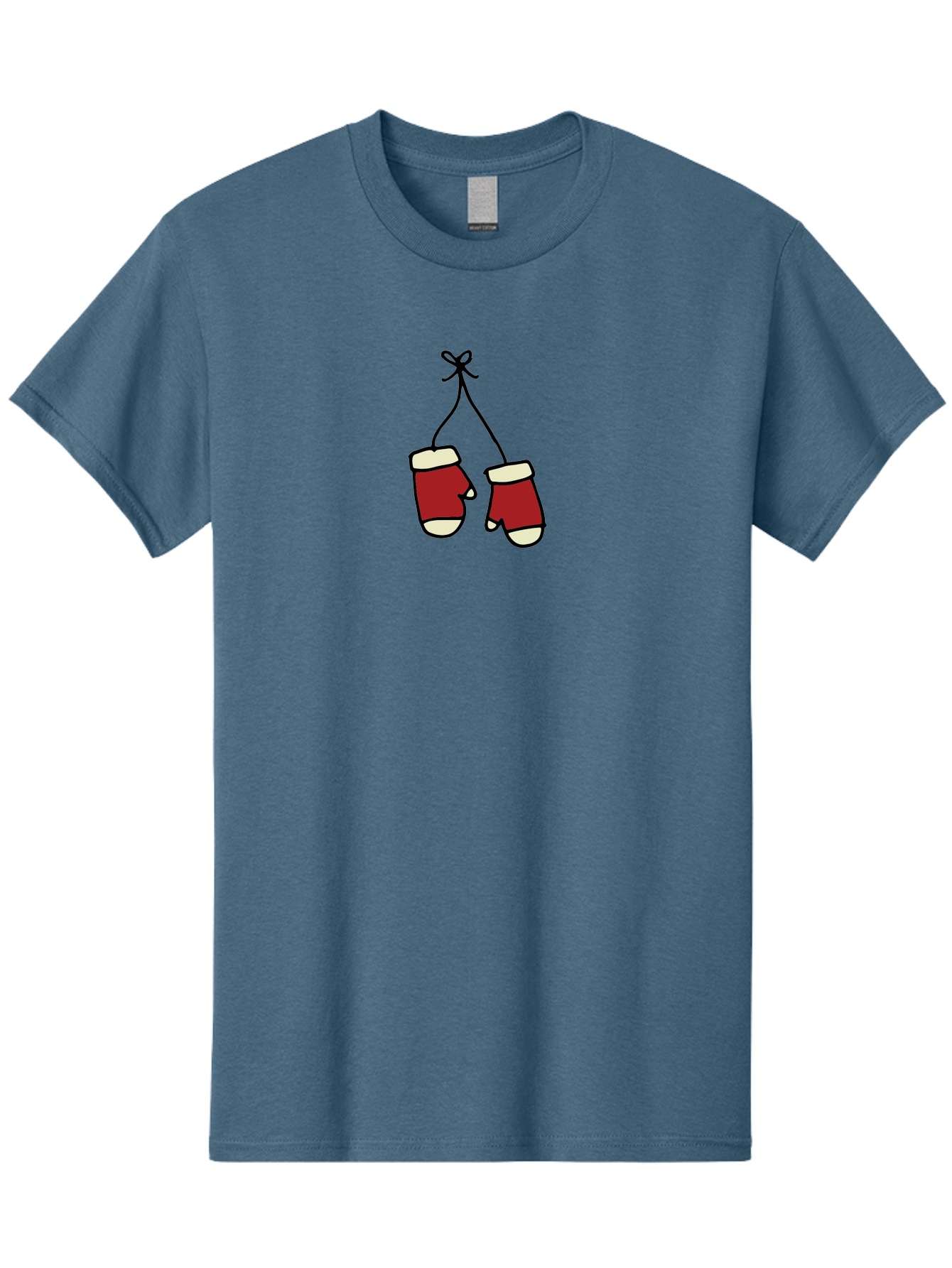 Hanging-Boxing-Gloves Men'S Graphic Tee, 100% Cotton, Comfortable Casual Summer Wear, Machine Washable, Christmas Stockings Hanging, Festive Decorations, Holiday Season, Red And White Stockings, Christmas Gifts, Festive Atmosphere, -  Aaa909
