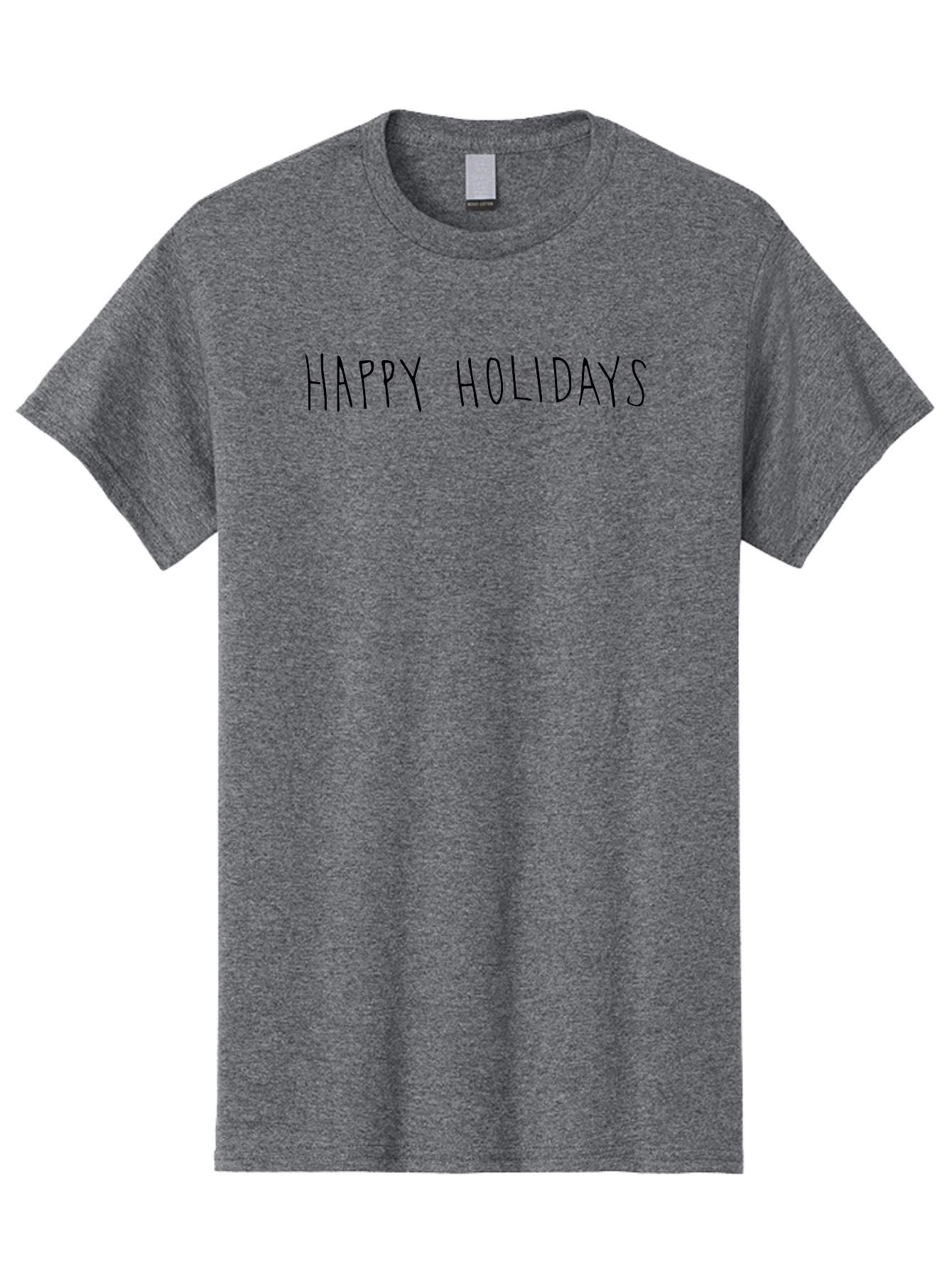 Happy-Holidays-4 Men'S Graphic Tee, 100% Cotton, Comfortable Casual Summer Wear, Machine Washable, Happy Holidays, Holiday Season, Festive Greeting, Winter Wishes, Cheerful Message, Seasonal Celebration -  Aaa916