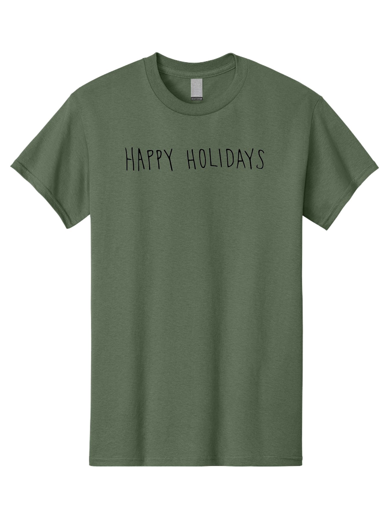 Happy-Holidays-4 Men'S Graphic Tee, 100% Cotton, Comfortable Casual Summer Wear, Machine Washable, Happy Holidays, Holiday Season, Festive Greeting, Winter Wishes, Cheerful Message, Seasonal Celebration -  Aaa916